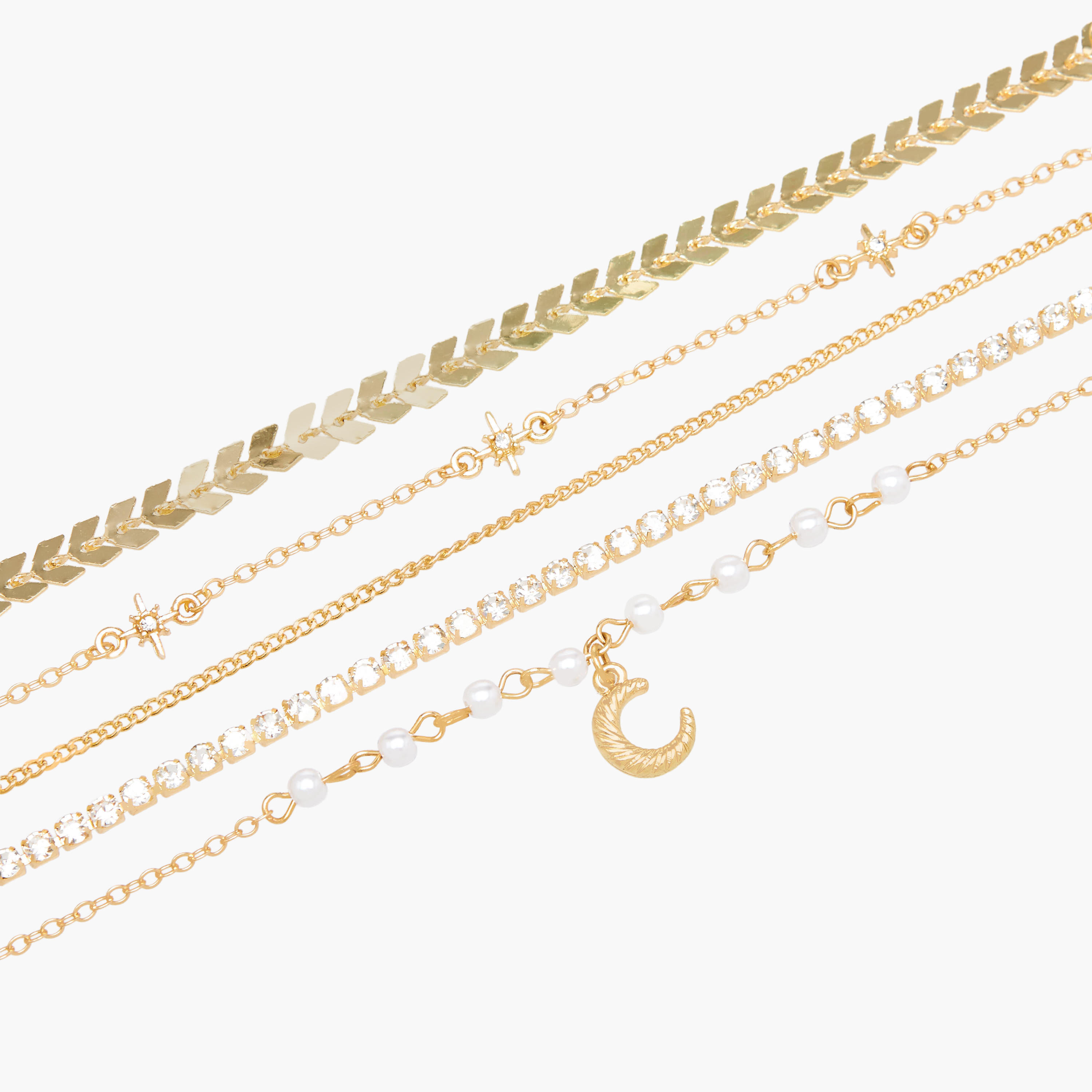 Pack of 5 Gold Tone Assorted Bracelet-women-watchesandjewellery-jewellery-banglesandbracelets-image-14