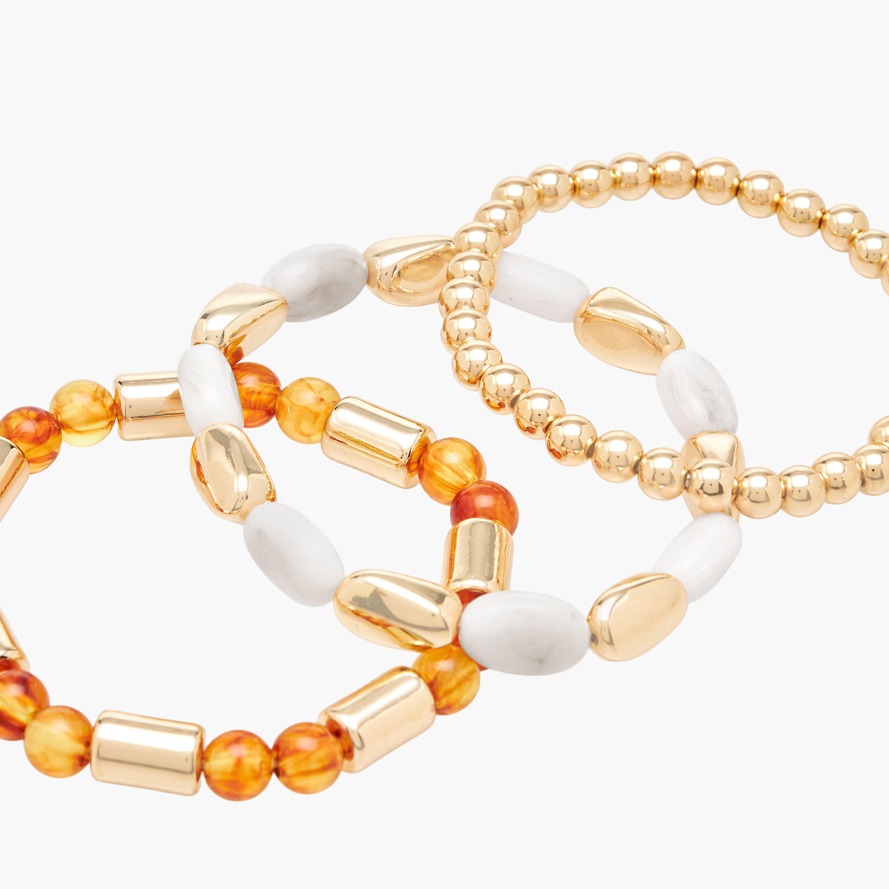 Pack of 3 Gold Tone Stretchable Bead Bracelet-women-watchesandjewellery-jewellery-banglesandbracelets-image-9