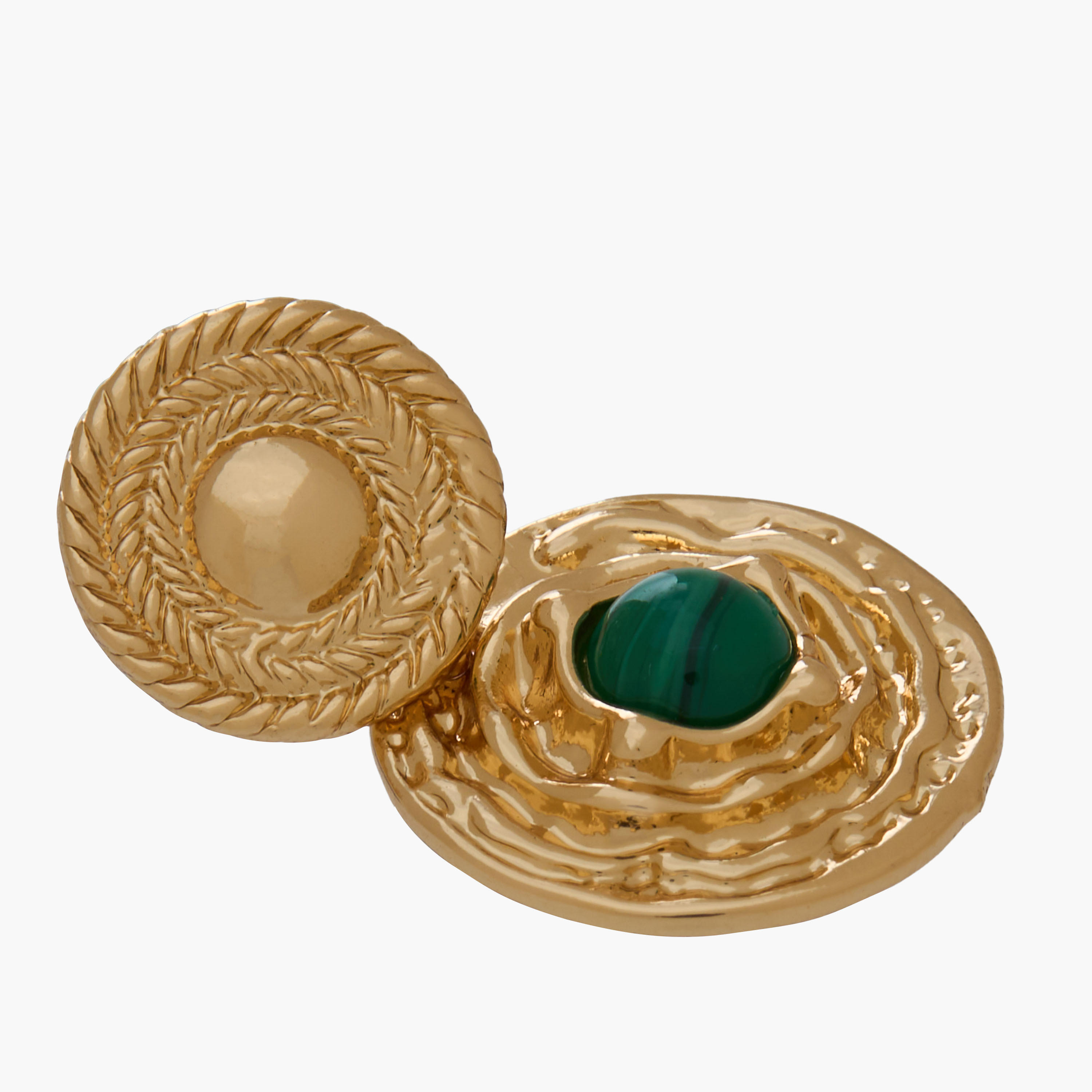 حلق متدلي بلون ذهبي ومكبس إغلاق خلفي-women-watchesandjewellery-jewellery-earrings-image-4
