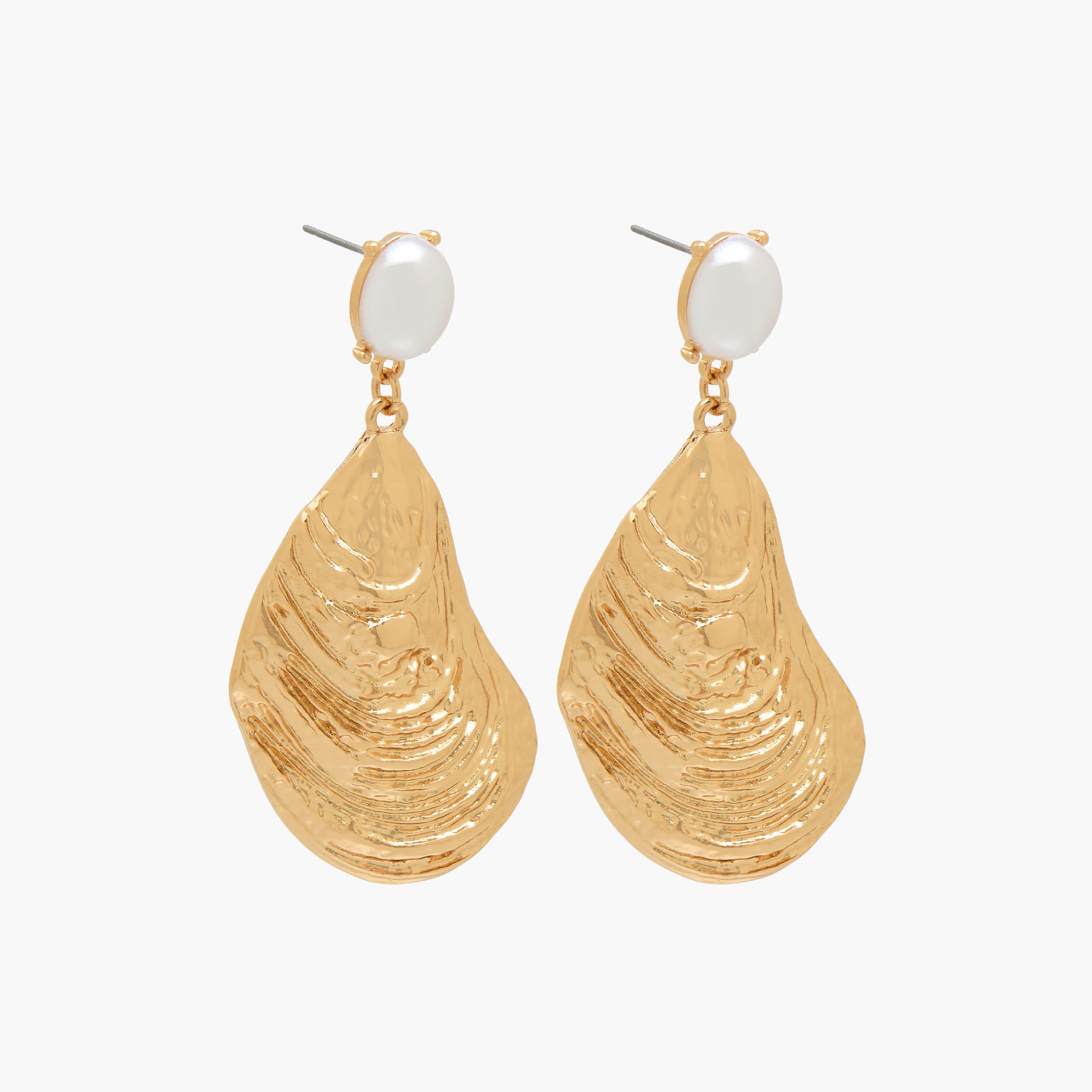 حلق متدلي بلون ذهبي ومكبس إغلاق خلفي-women-watchesandjewellery-jewellery-earrings-image-3