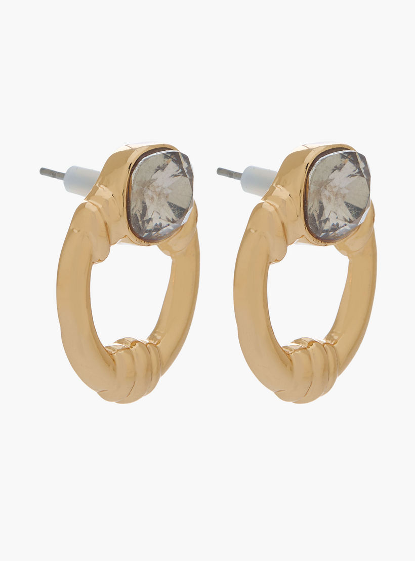 حلقان ذهبية متنوعة بمكبس إغلاق - طقم من زوجين-women-watchesandjewellery-jewellery-earrings-image-4