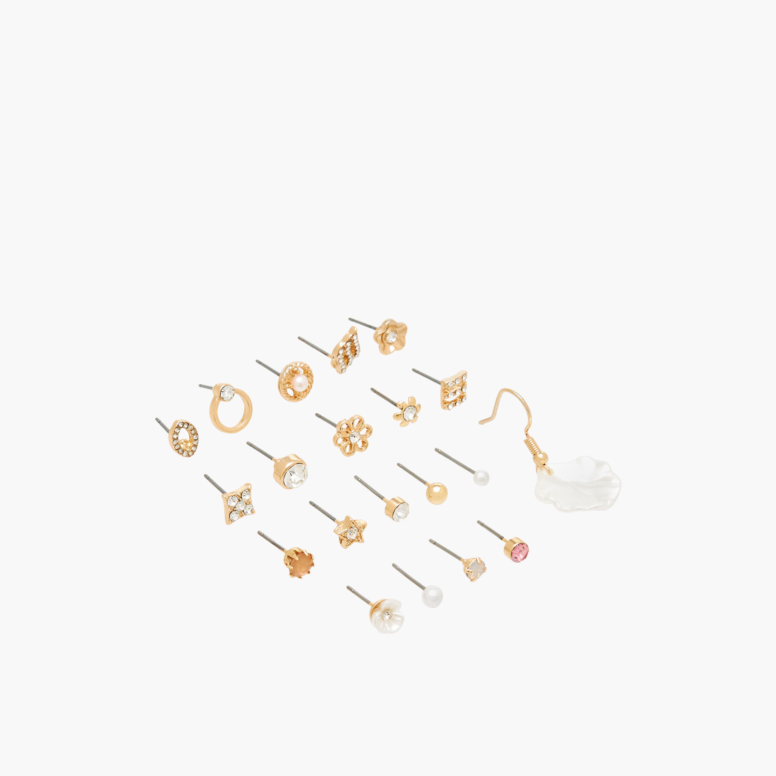 طقم من 20 - أقراط مزينة بلون ذهبي-women-watchesandjewellery-jewellery-earrings-image-3