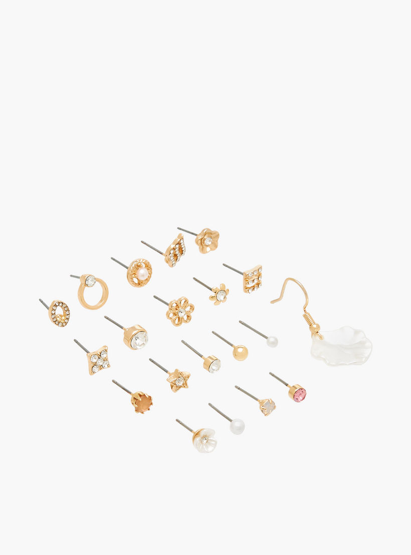 طقم من 20 - أقراط مزينة بلون ذهبي-women-watchesandjewellery-jewellery-earrings-image-3