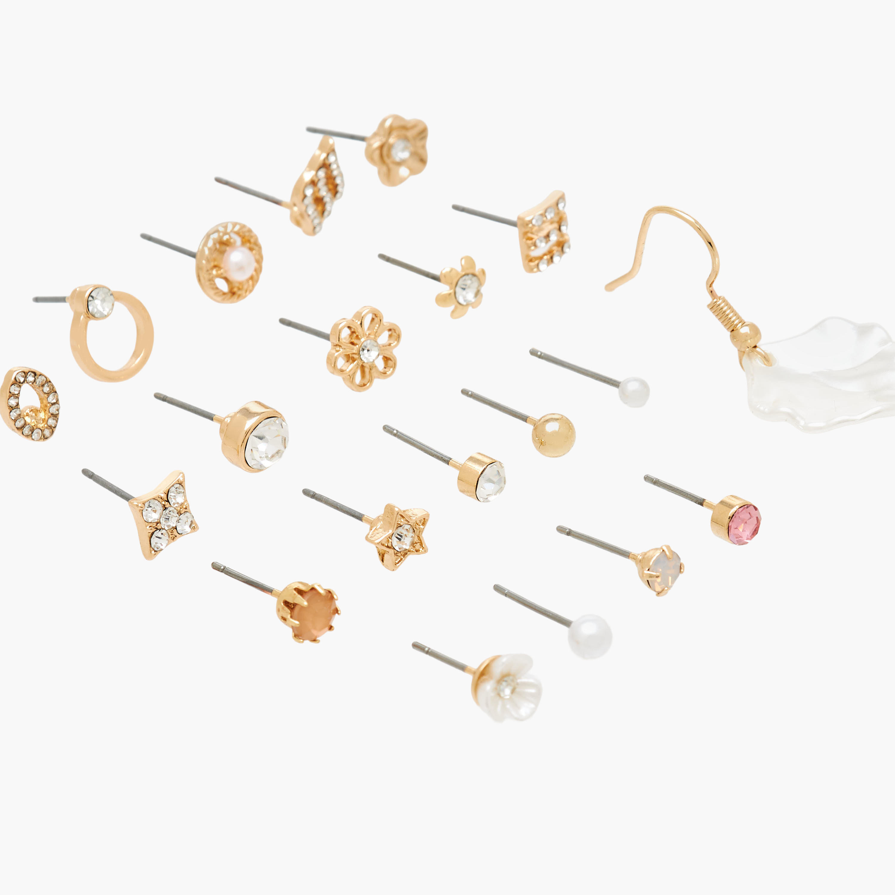 طقم من 20 - أقراط مزينة بلون ذهبي-women-watchesandjewellery-jewellery-earrings-image-4