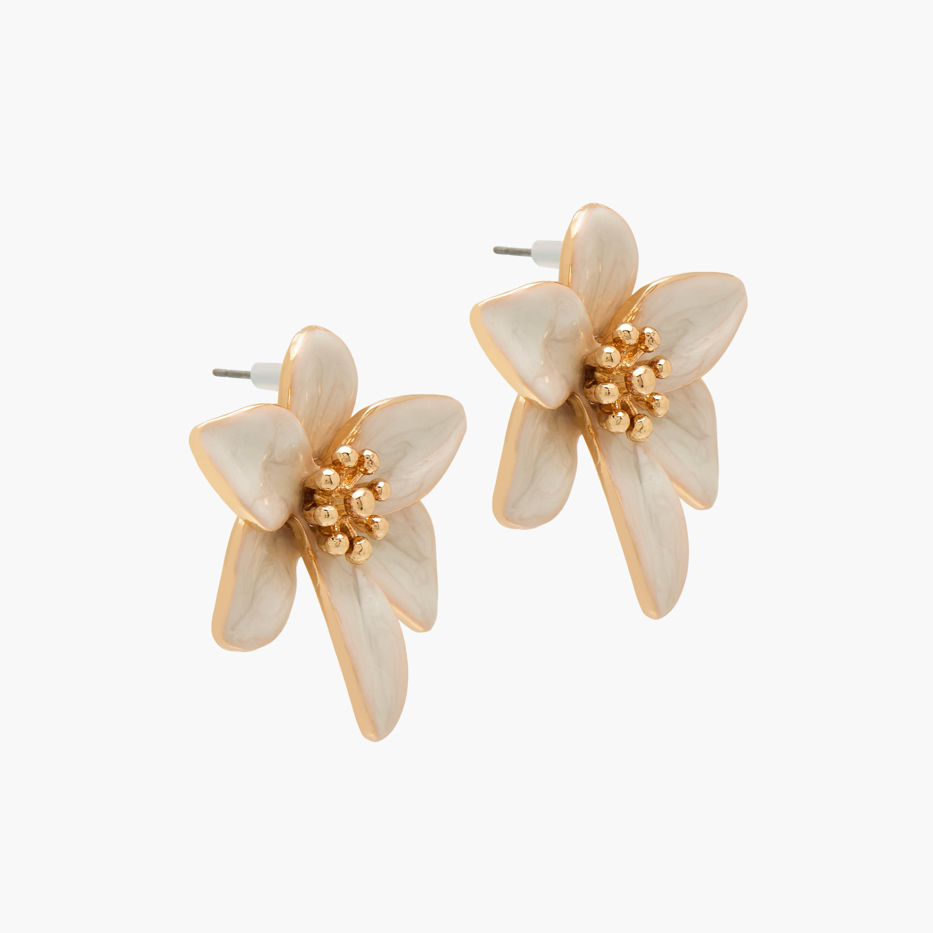 طقم حلقان بتصميم زهري مزين ومكبس إغلاق خلفي من زوجين-women-watchesandjewellery-jewellery-earrings-image-4