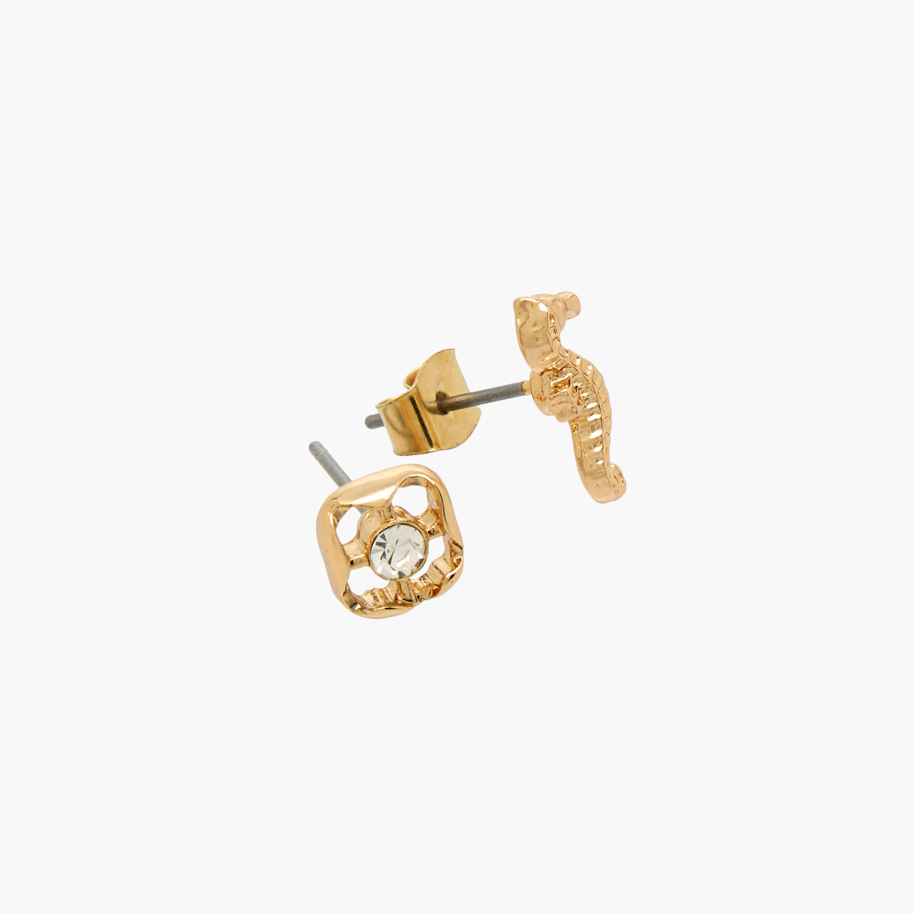 طقم حلقان متنوعة بلون ذهبي من 9 أزواج-women-watchesandjewellery-jewellery-earrings-image-5
