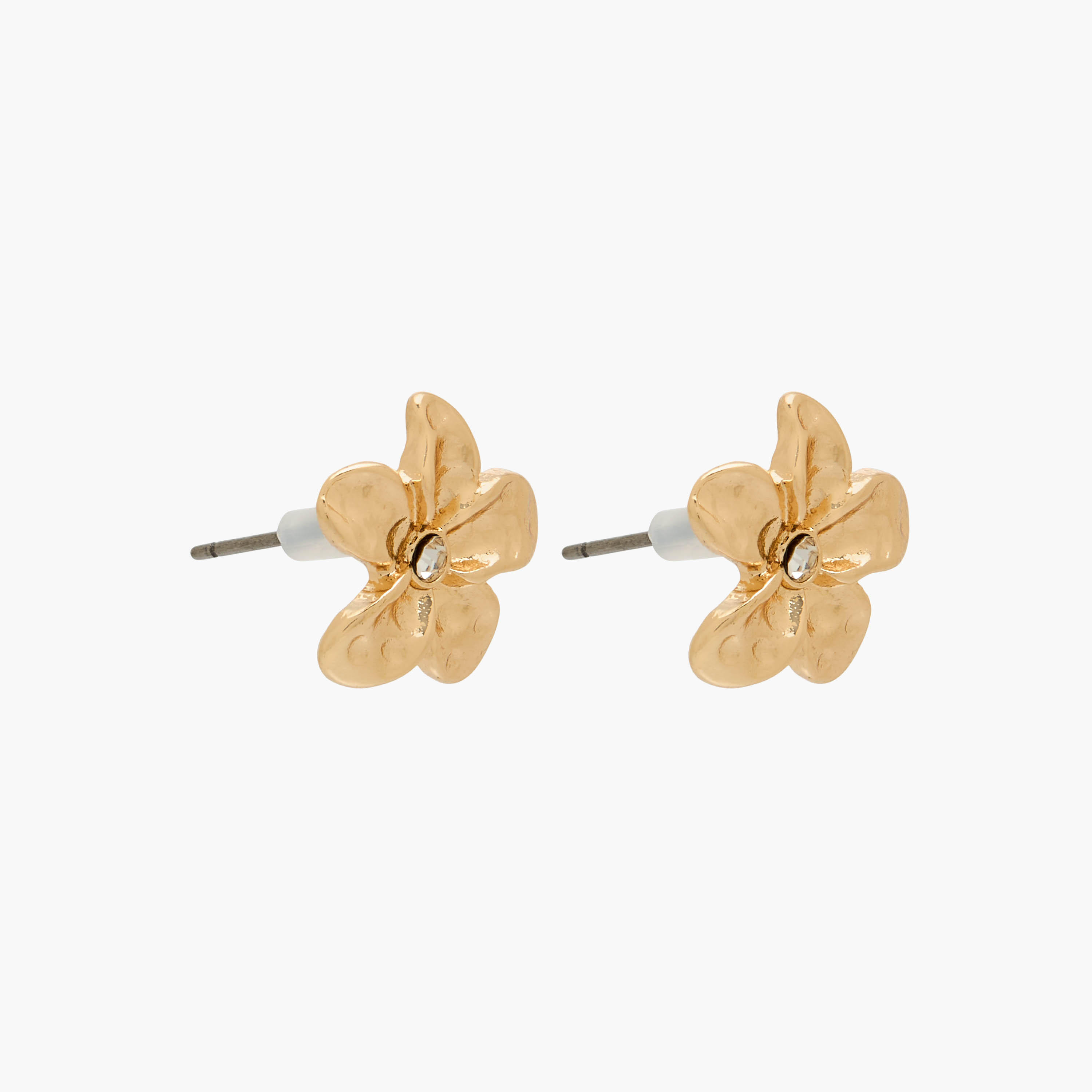 طقم حلقان ميتاليك بتصميم زهرة ومكبس إغلاق خلفي من 3 أزواج-women-watchesandjewellery-jewellery-earrings-image-4