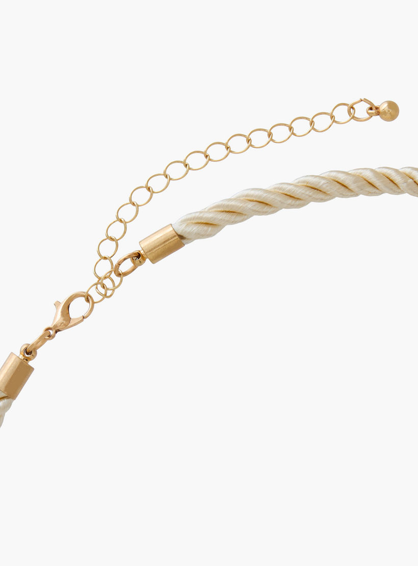 عقد بدلاية بشكل صدفة بلون ذهبي-women-watchesandjewellery-jewellery-necklacesandpendants-image-5