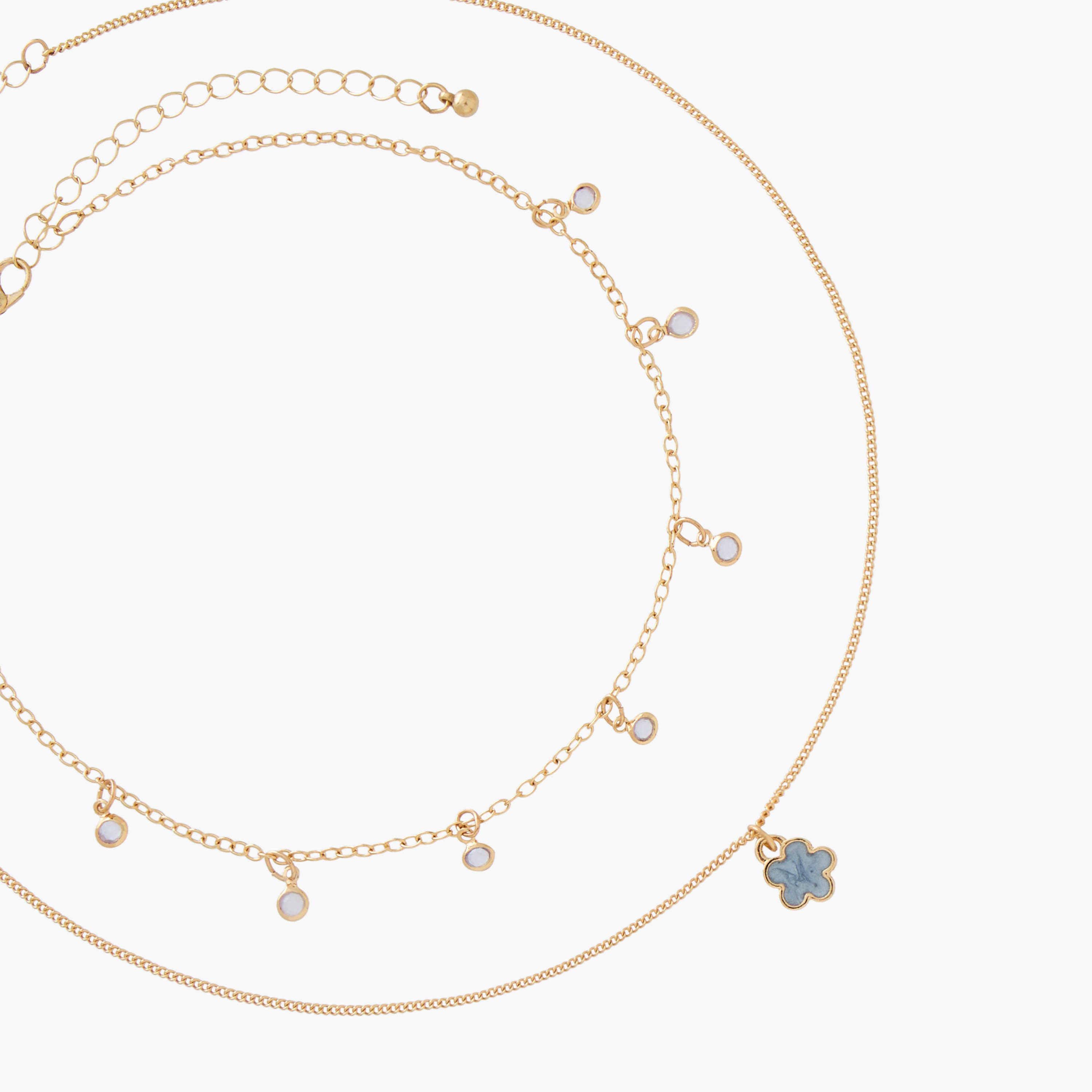 طقم عقد بلون ذهبي بتفاصيل مزينة - قطعتين-women-watchesandjewellery-jewellery-necklacesandpendants-image-5