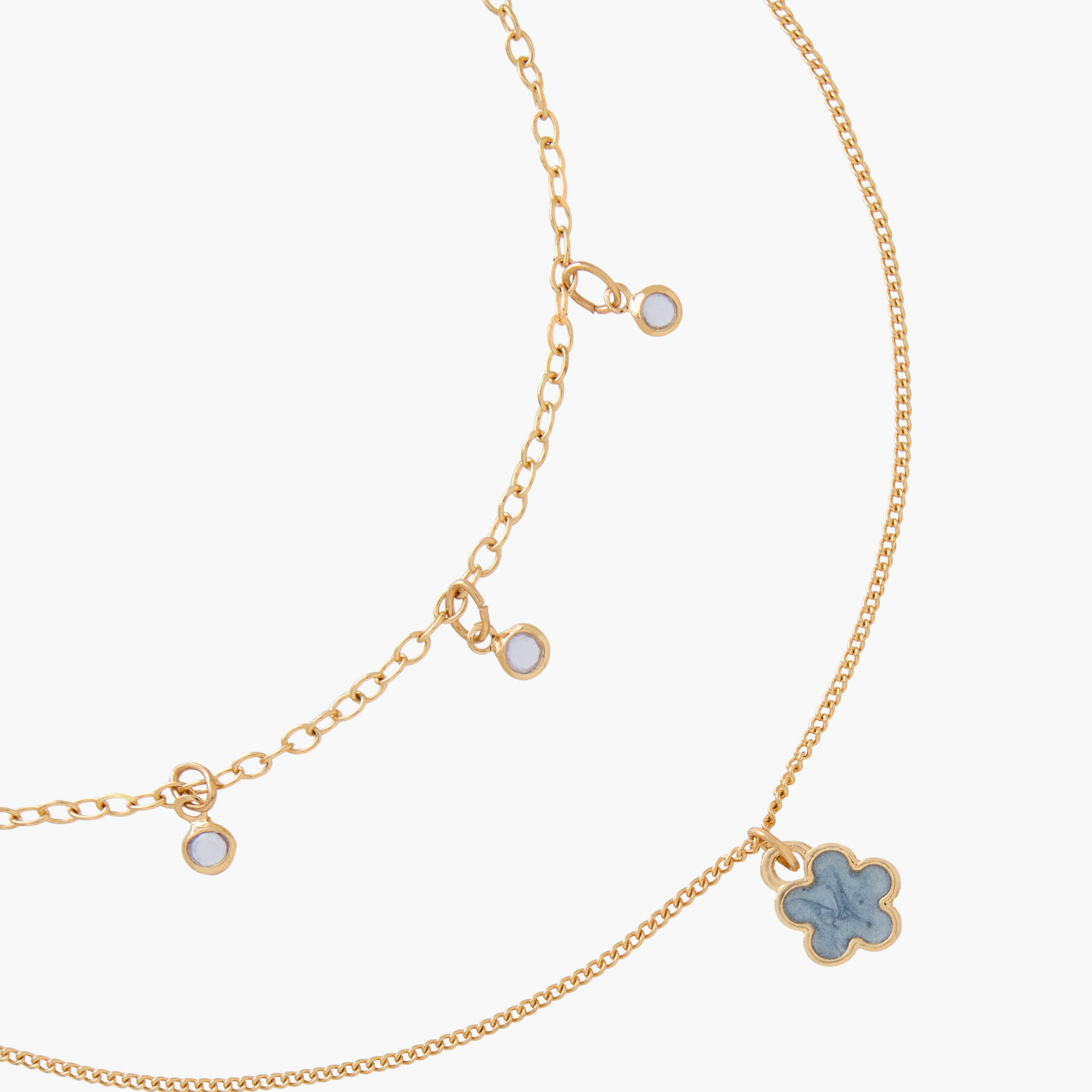 طقم عقد بلون ذهبي بتفاصيل مزينة - قطعتين-women-watchesandjewellery-jewellery-necklacesandpendants-image-6
