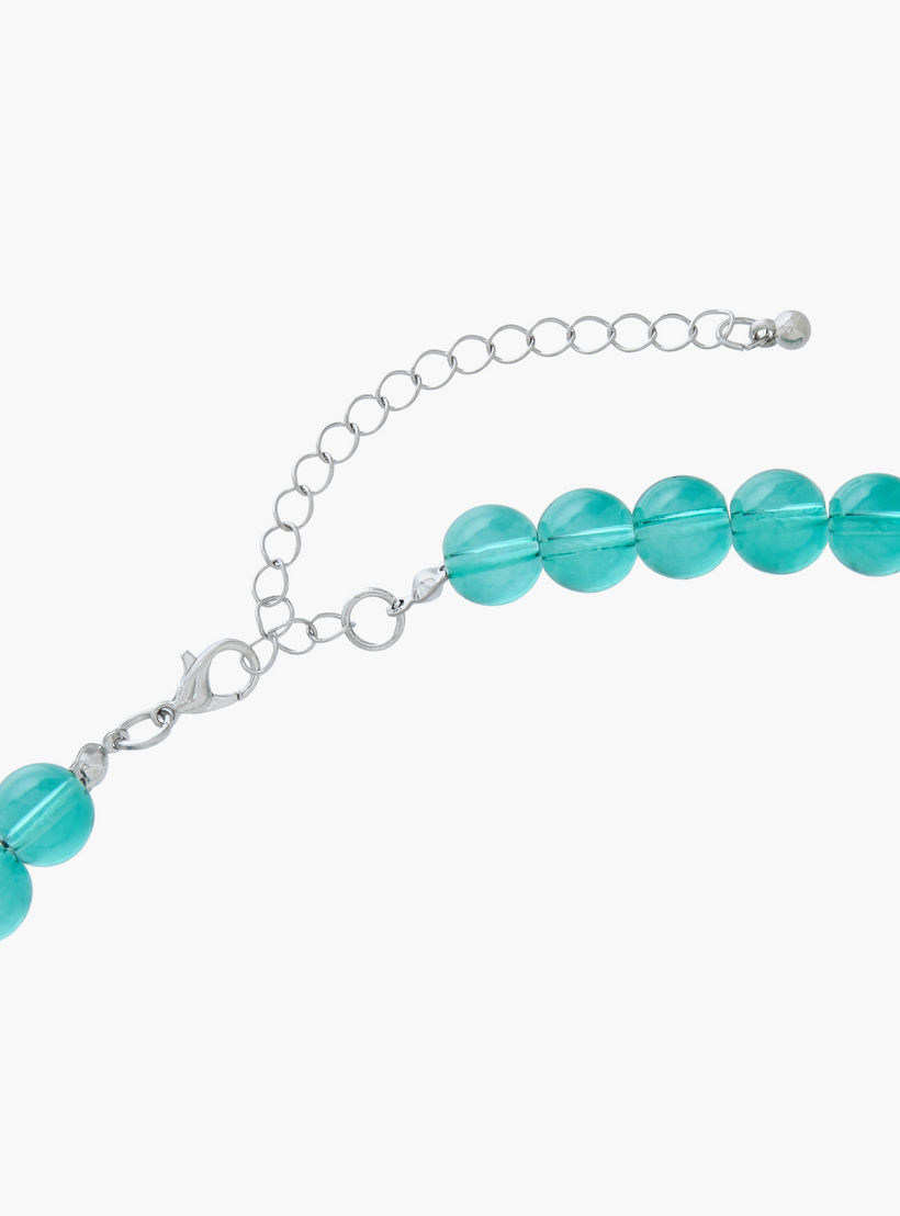 عقد خرز بدلاية صدفة فضية اللون-women-watchesandjewellery-jewellery-necklacesandpendants-image-5