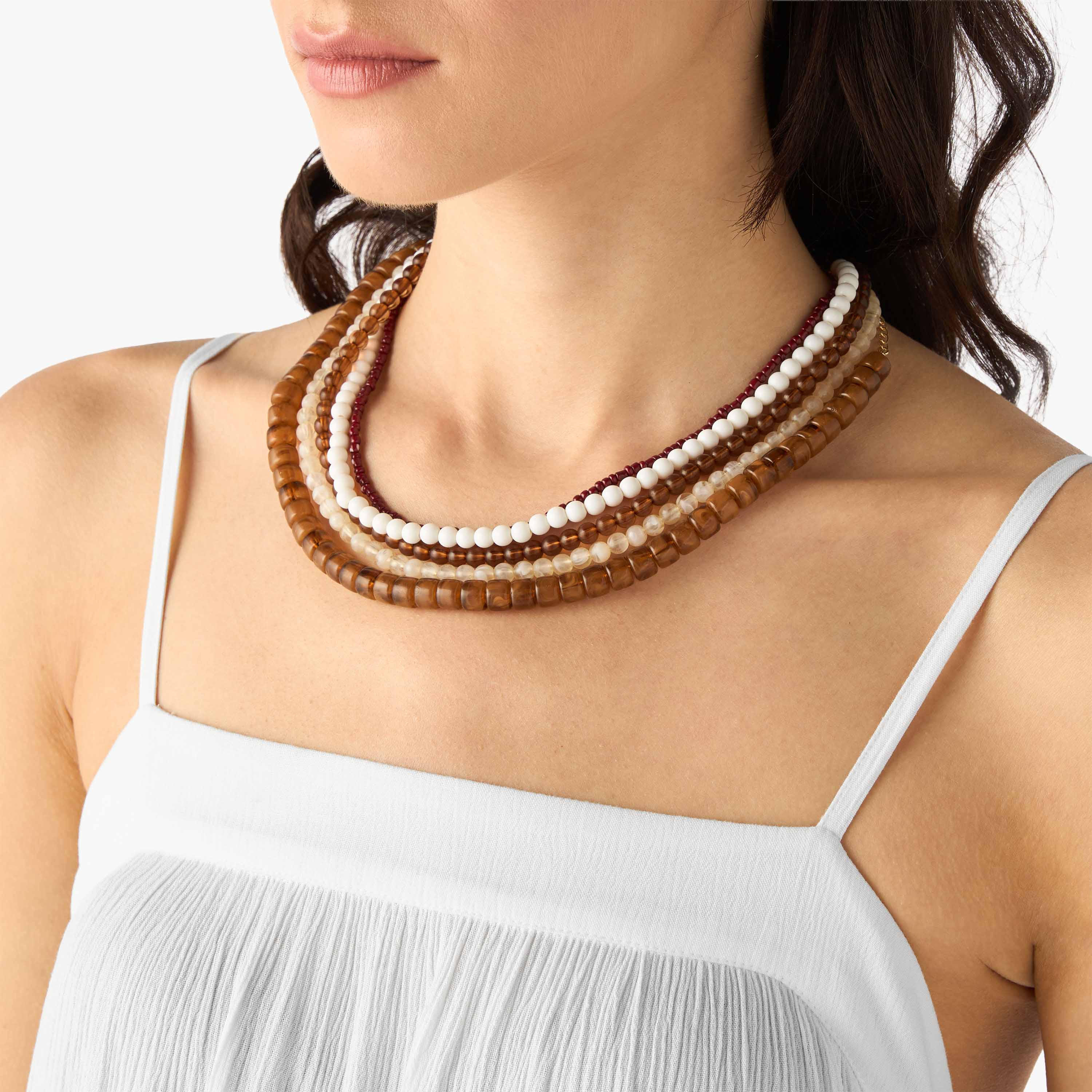 Set of 5 - Beaded Necklace-women-watchesandjewellery-jewellery-necklacesandpendants-image-2