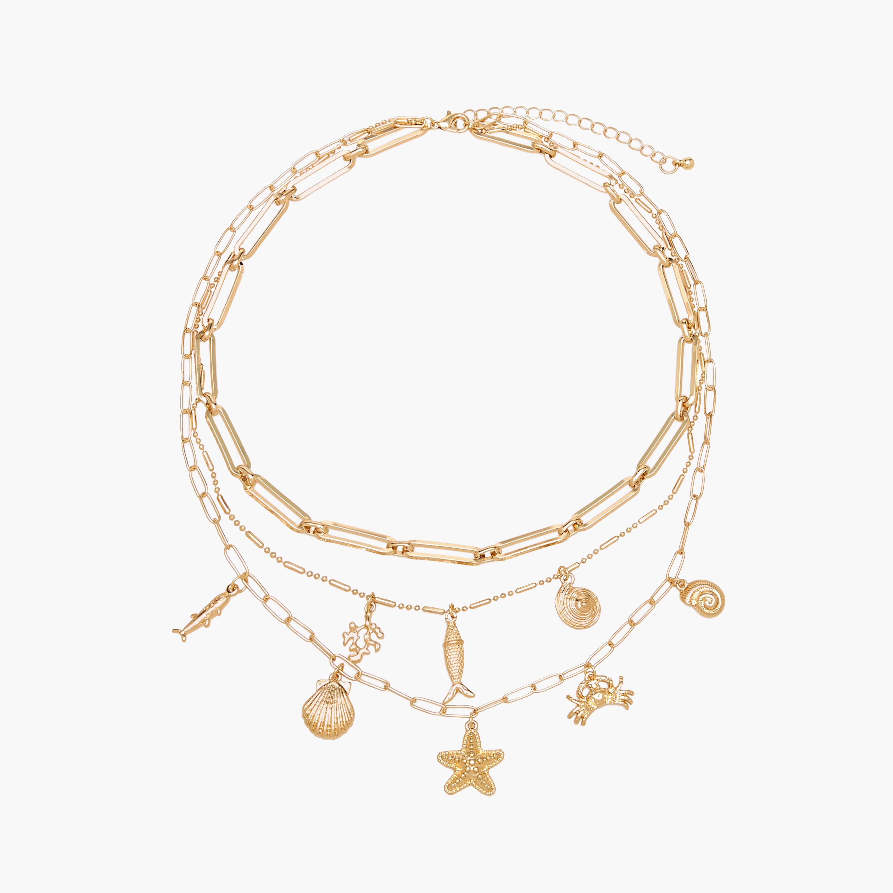 Gold Tone Layered Necklace-women-watchesandjewellery-jewellery-necklacesandpendants-image-1