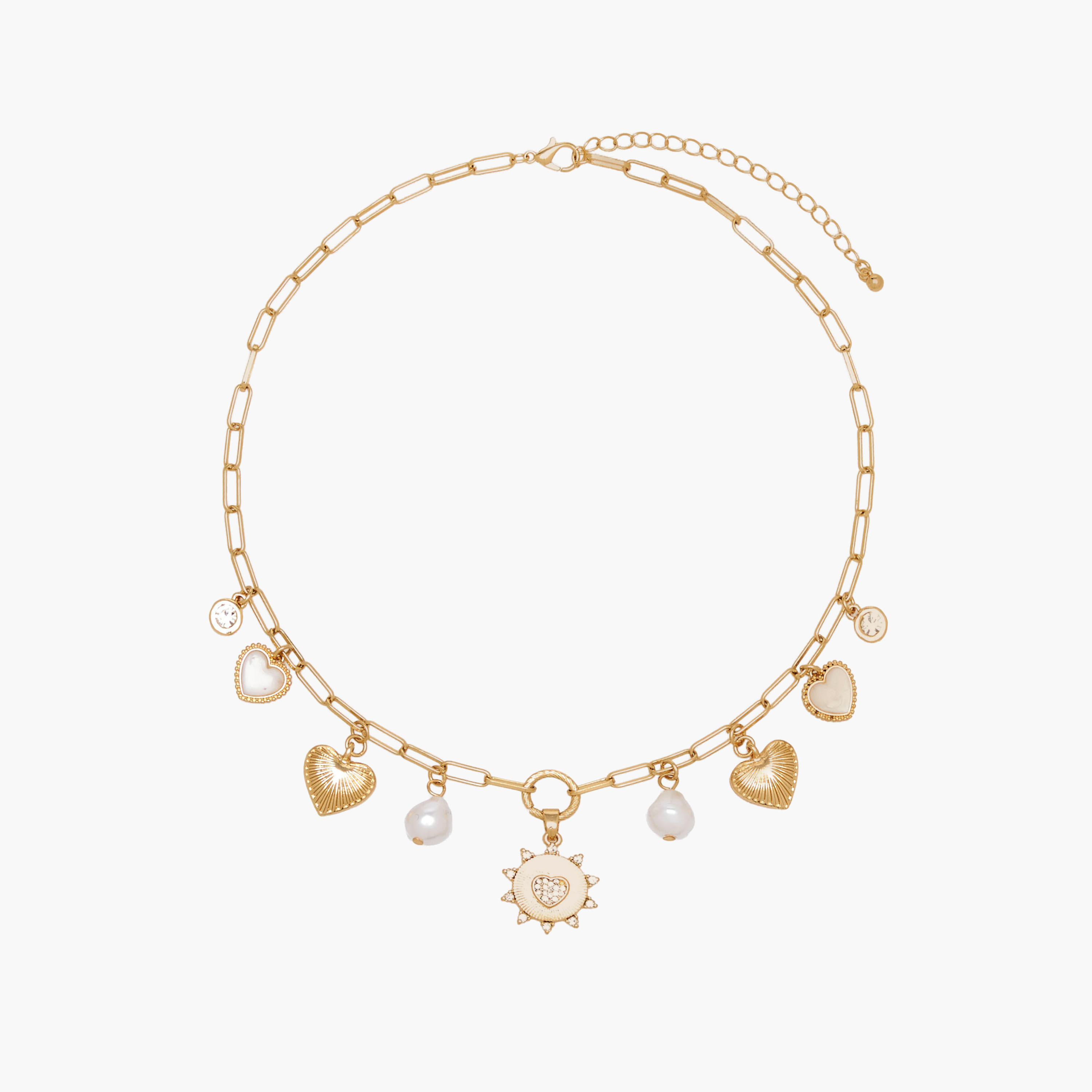 Gold Tone Charm Necklace-women-watchesandjewellery-jewellery-necklacesandpendants-image-1