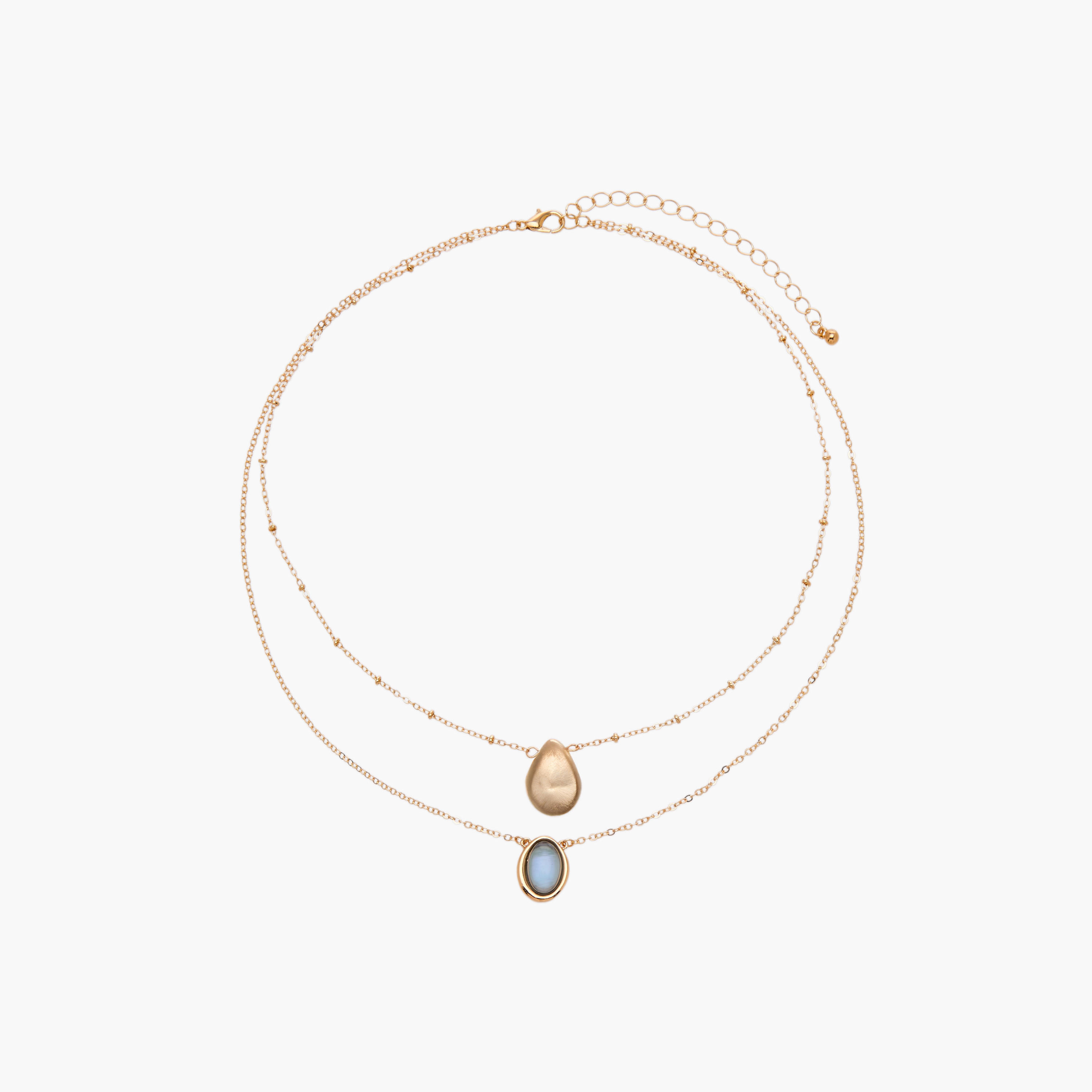 Gold Tone Layered Pendant Necklace-women-watchesandjewellery-jewellery-necklacesandpendants-image-1