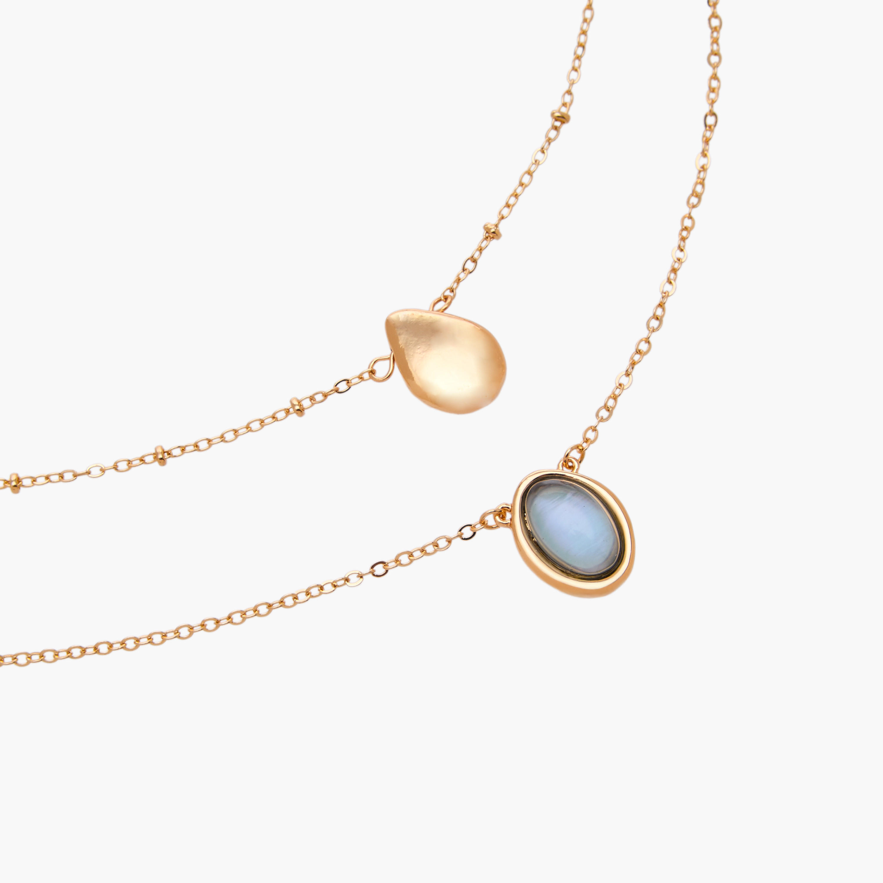 Gold Tone Layered Pendant Necklace-women-watchesandjewellery-jewellery-necklacesandpendants-image-5