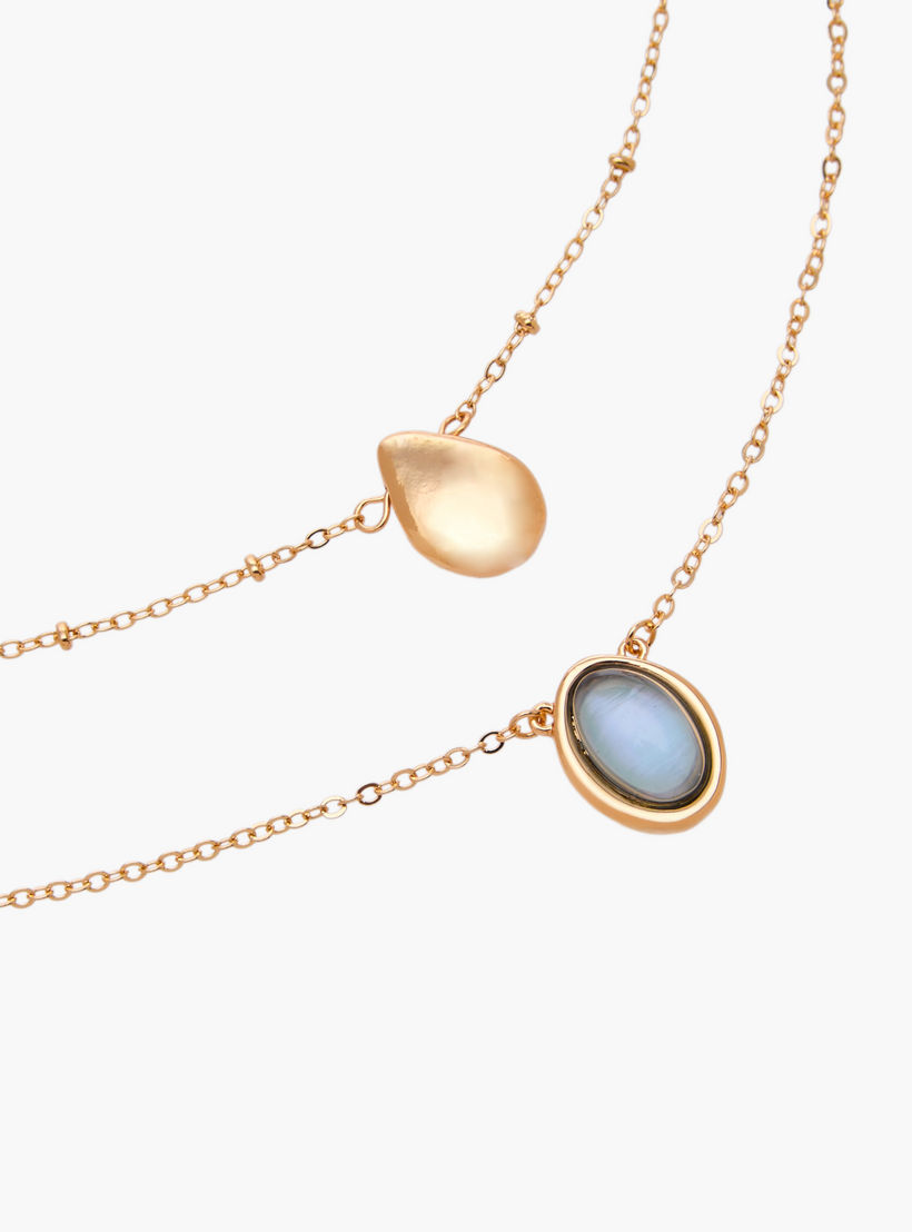Gold Tone Layered Pendant Necklace-women-watchesandjewellery-jewellery-necklacesandpendants-image-5