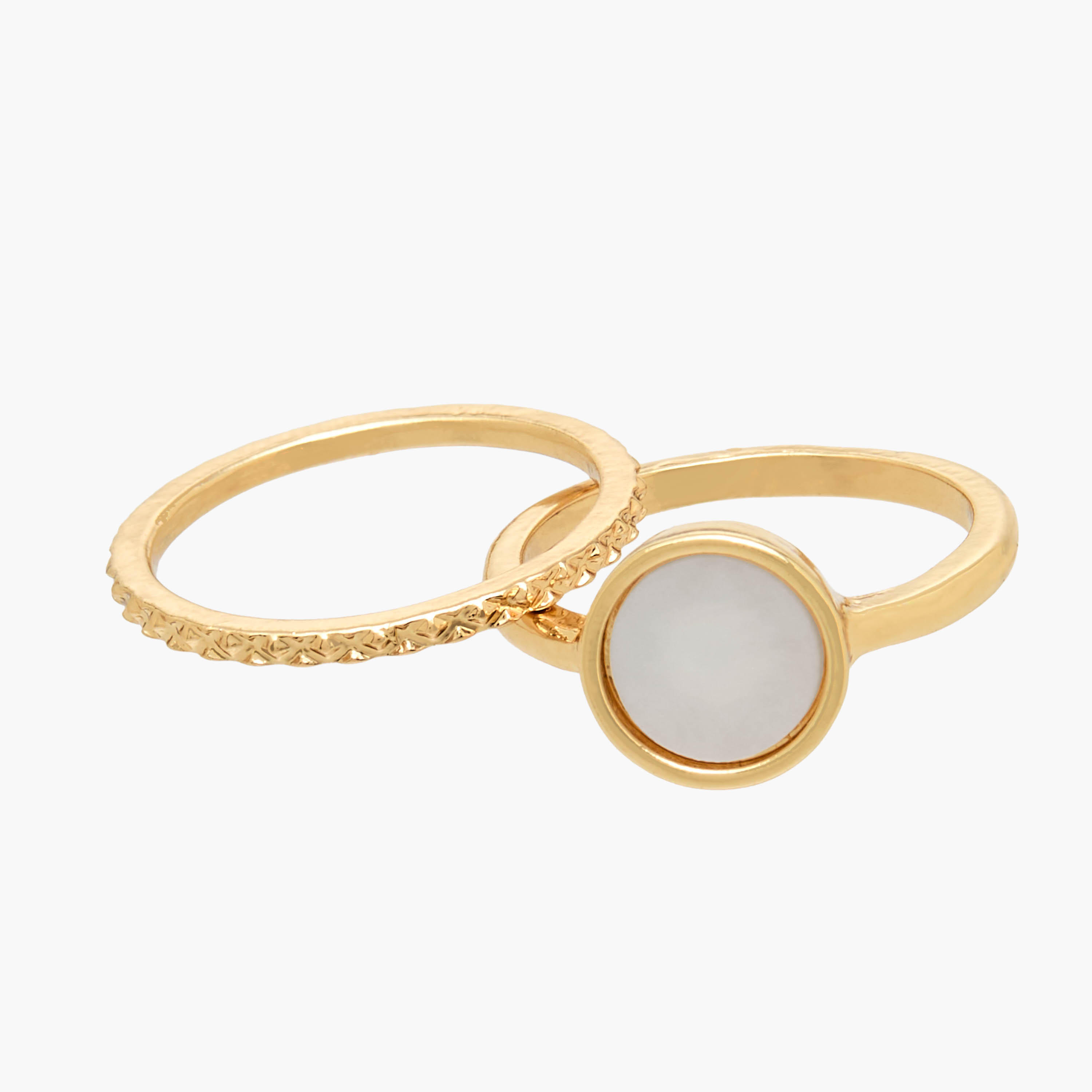 خواتم ذهبية متنوعة - طقم من 6 قطع-women-watchesandjewellery-jewellery-rings-image-4