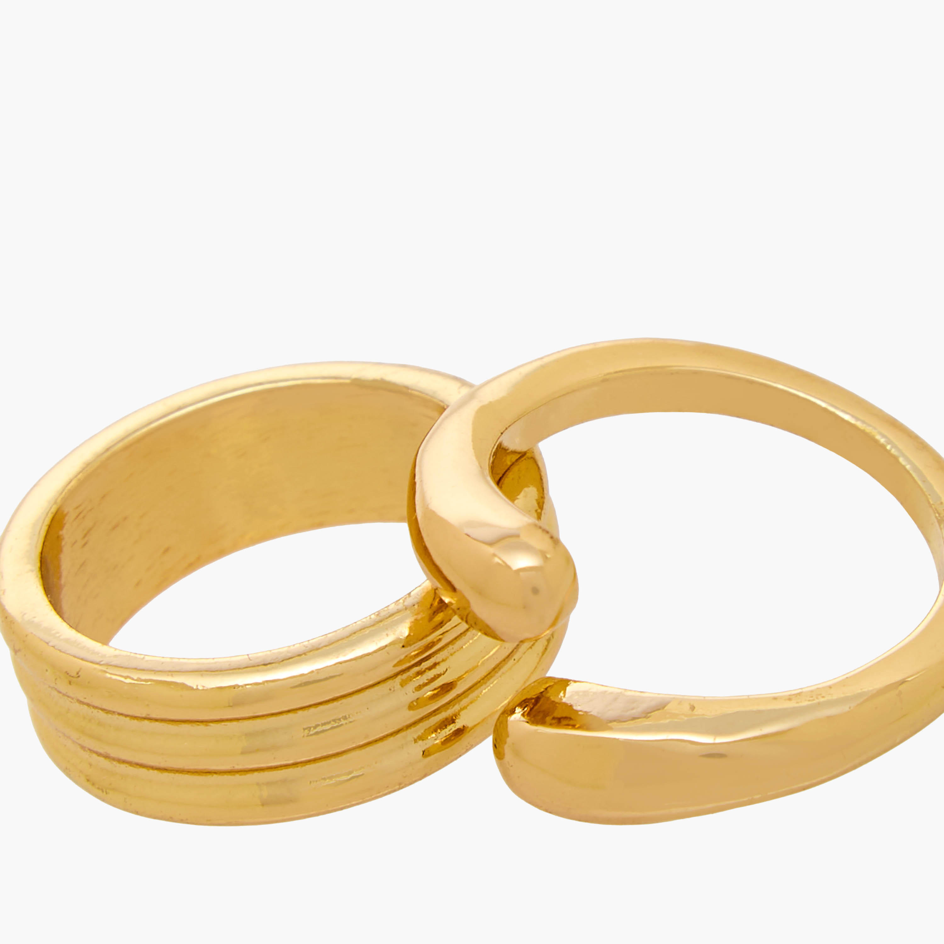 خواتم بلون ذهبي - عبوة 5 قطع-women-watchesandjewellery-jewellery-rings-image-4