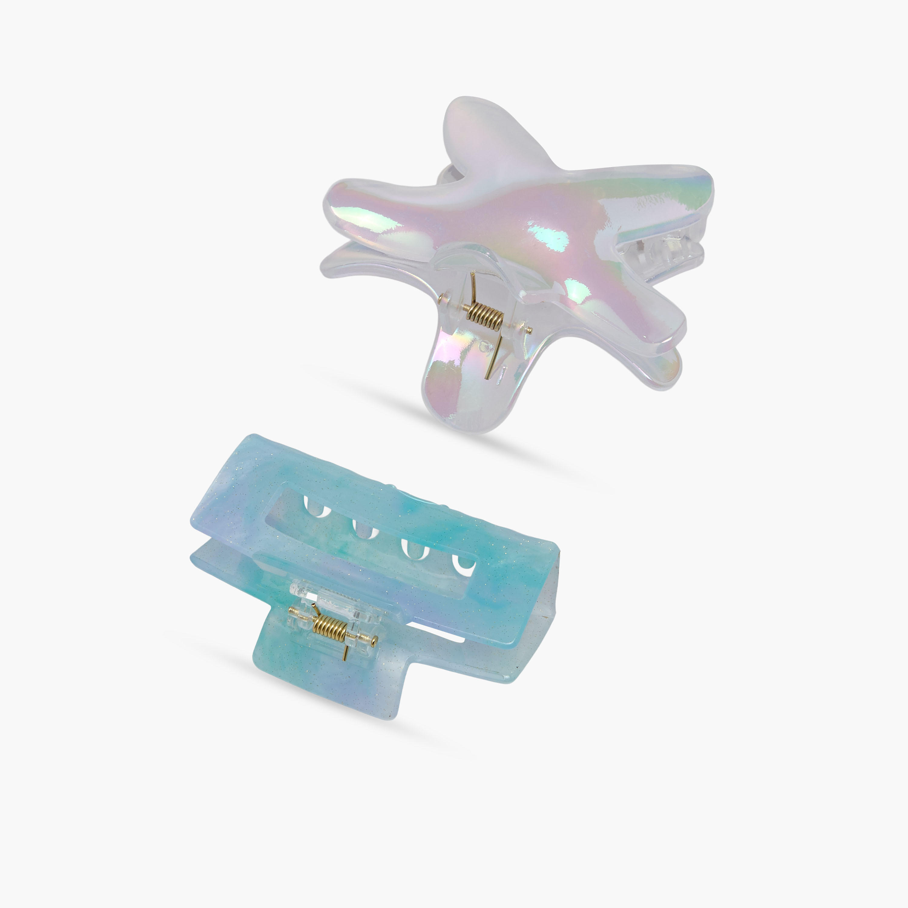 طقم من 2 - مشابك شعر متنوعة بلمسة نهائية لامعة-women-hairaccessories-clamps-image-5