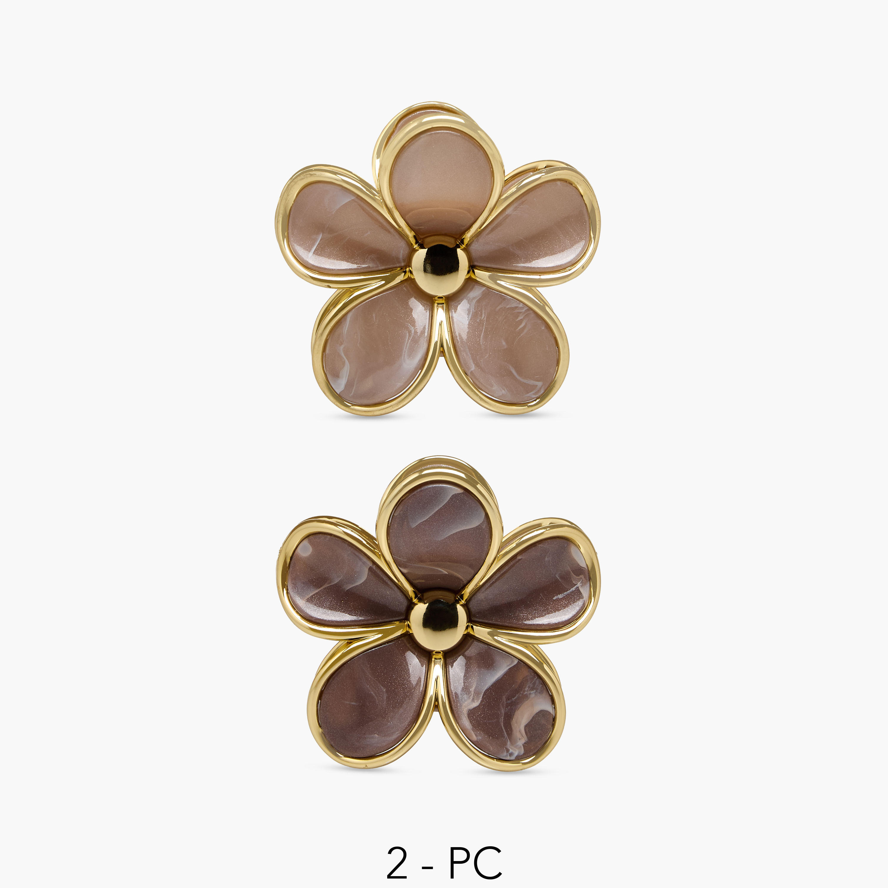 Pack of 2 Floral Hair Clamp with Glossy Finish-women-hairaccessories-clamps-image-1