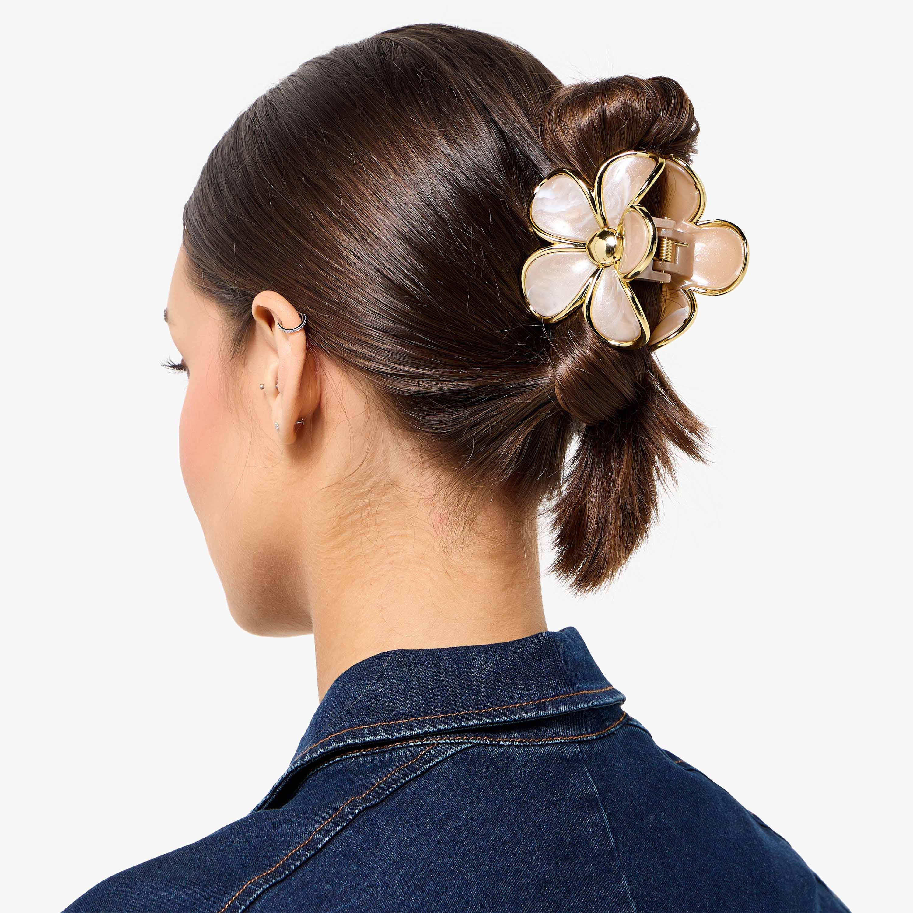 Pack of 2 Floral Hair Clamp with Glossy Finish-women-hairaccessories-clamps-image-3