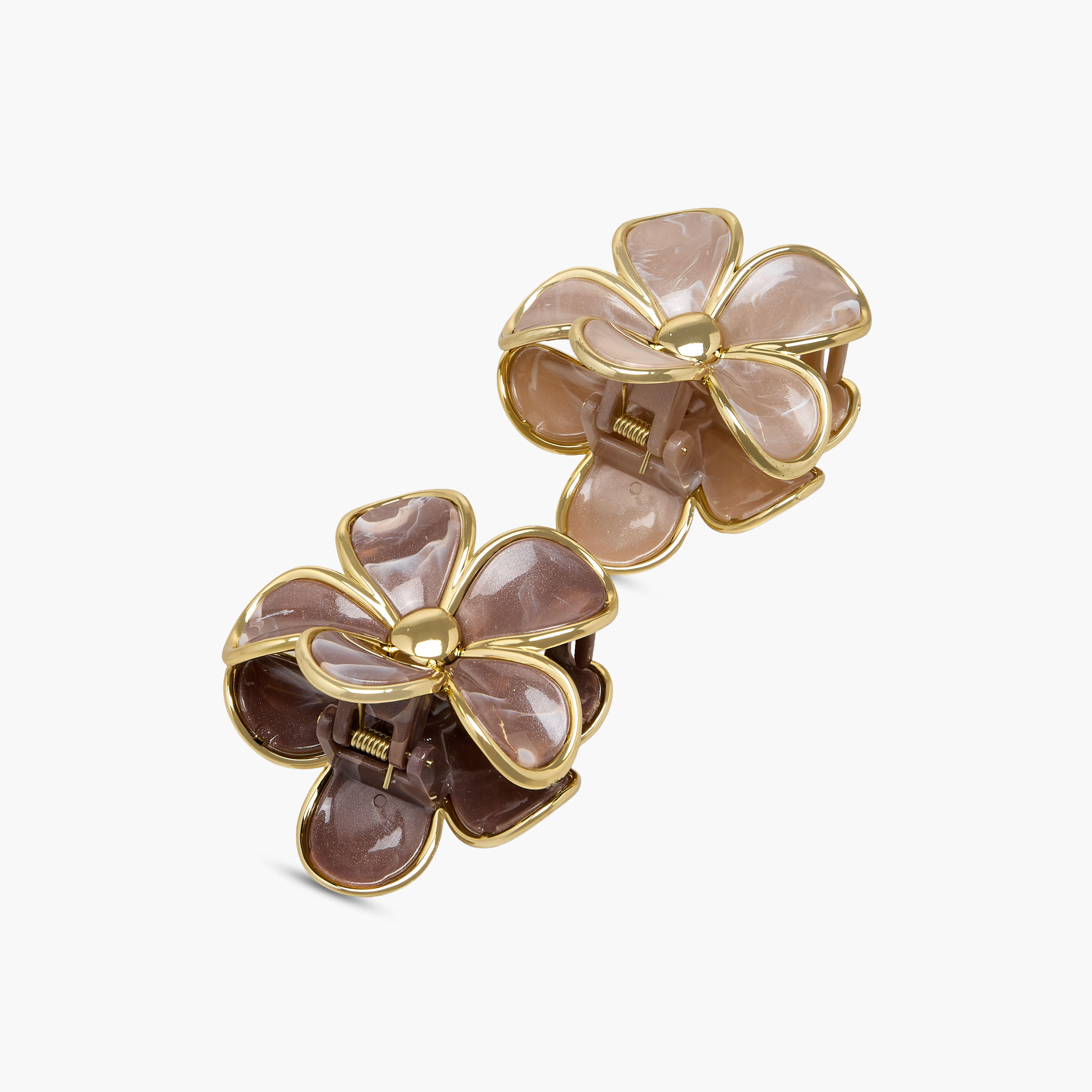 Pack of 2 Floral Hair Clamp with Glossy Finish-women-hairaccessories-clamps-image-5