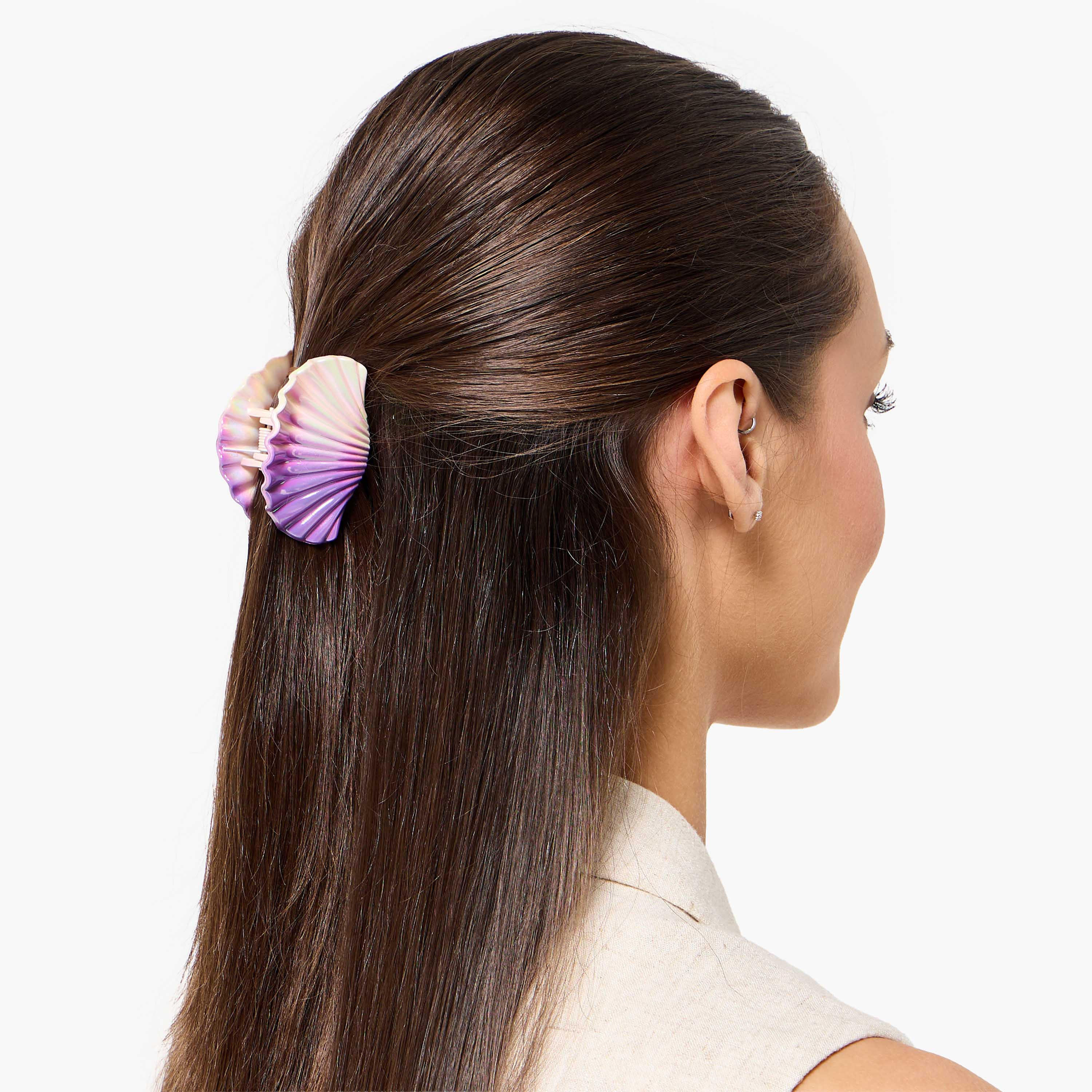 Pack of 3 Seashell Hair Clamp with Ombre Finish-women-hairaccessories-clamps-image-3