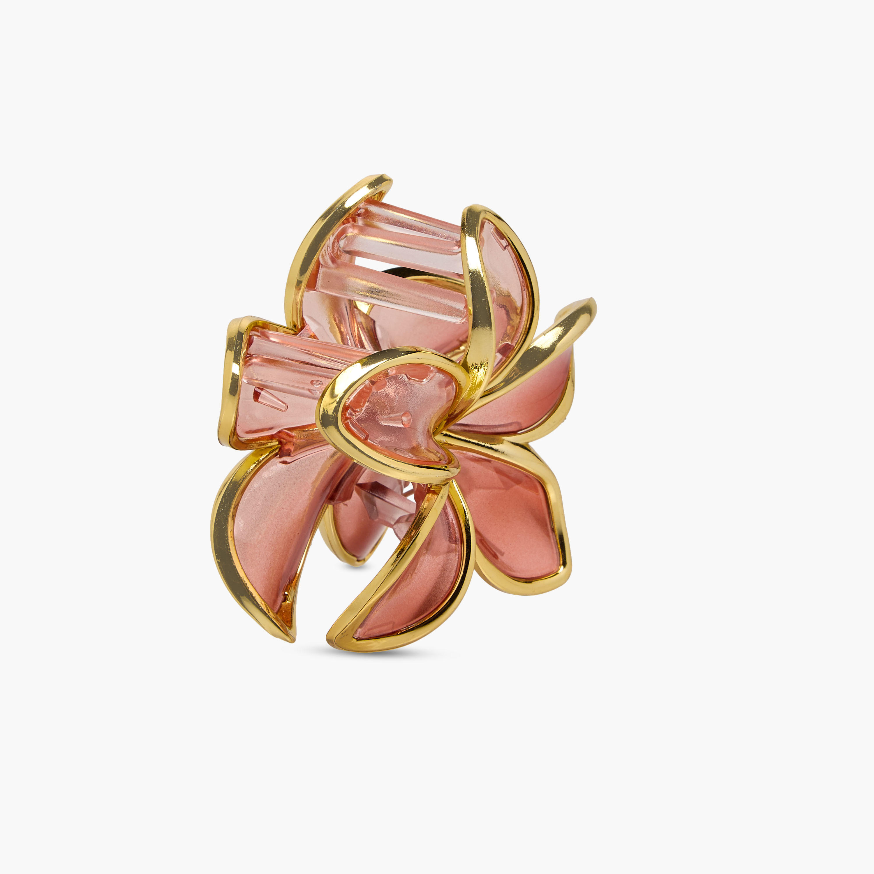 Pack of 2 Floral Hair Clamp with Metallic Trim-women-hairaccessories-clamps-image-6