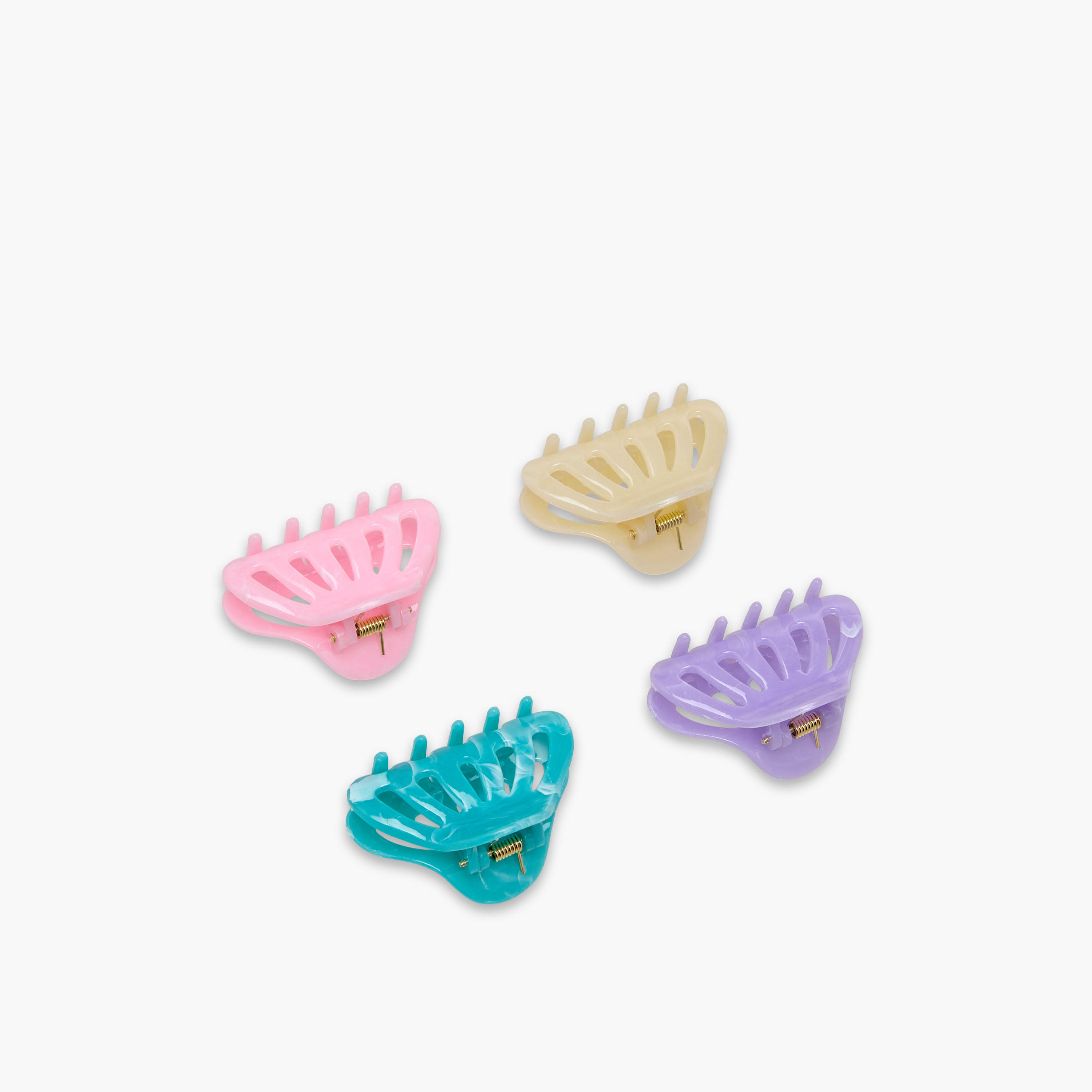 Pack of 4 Curved Shaped Hair Clamps-women-hairaccessories-clamps-image-7