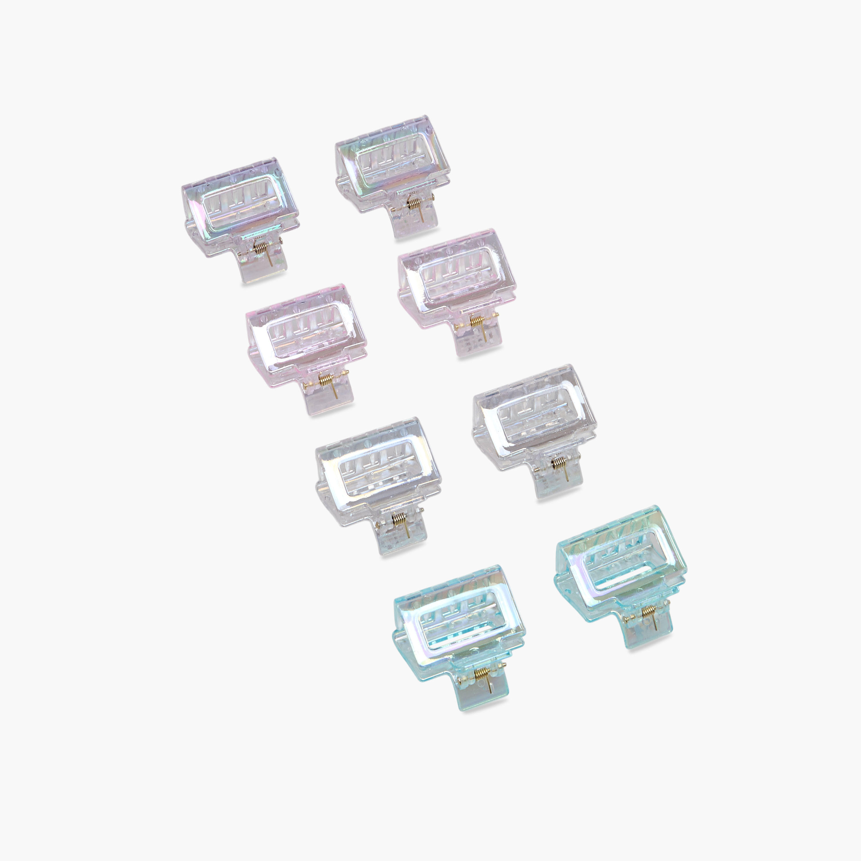 Pack of 8 Rectangle Hair Clamp with Glossy Finish-women-hairaccessories-clamps-image-7