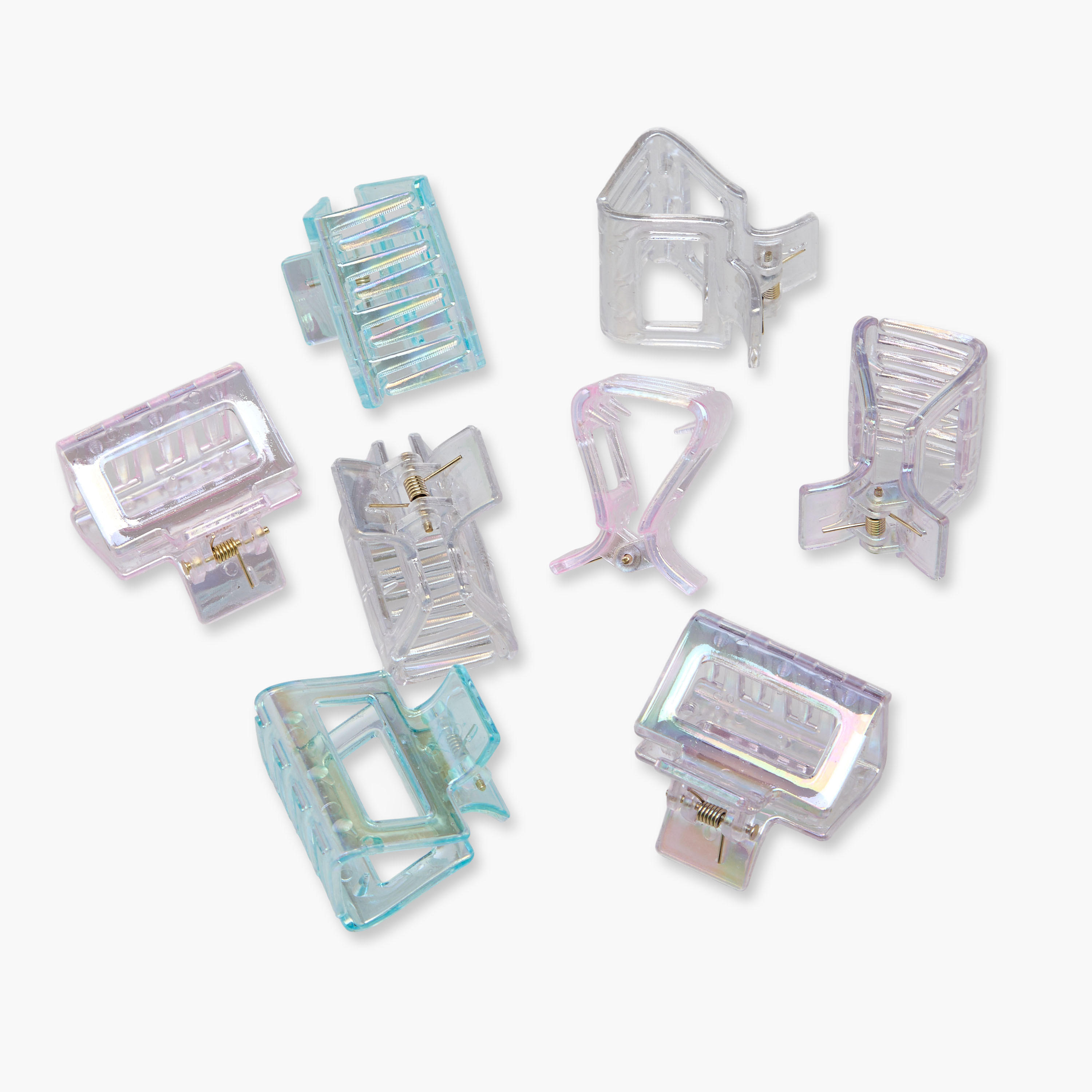 Pack of 8 Rectangle Hair Clamp with Glossy Finish-women-hairaccessories-clamps-image-8