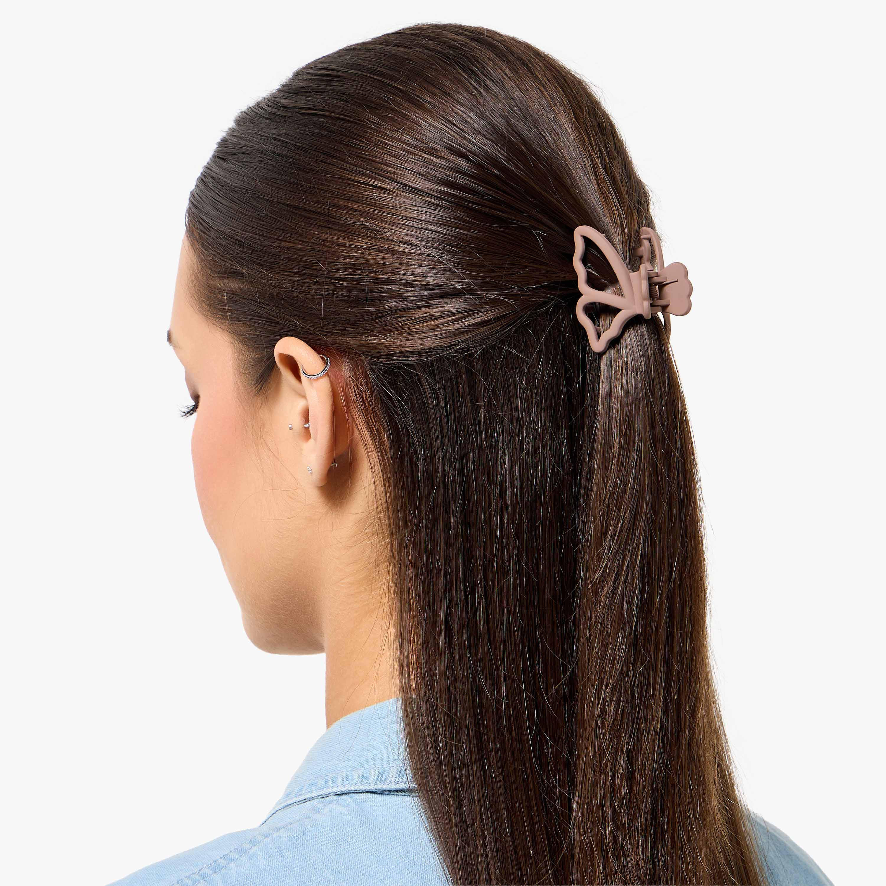 Pack of 8 Butterfly Hair Clamp with Matte Finish-women-hairaccessories-clamps-image-3