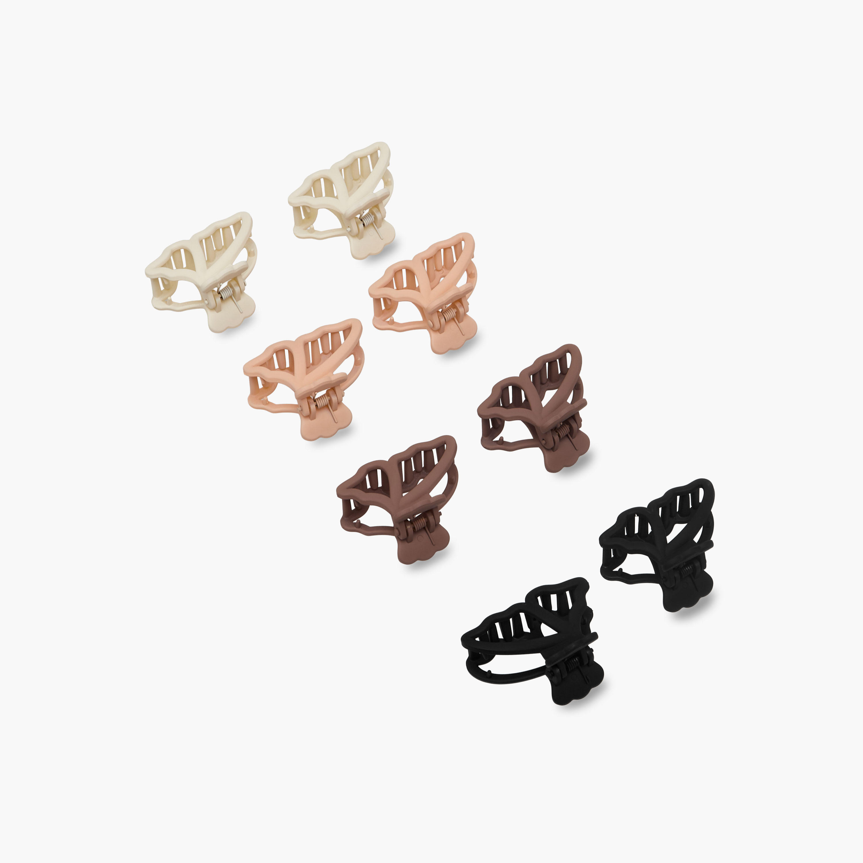 Pack of 8 Butterfly Hair Clamp with Matte Finish-women-hairaccessories-clamps-image-7