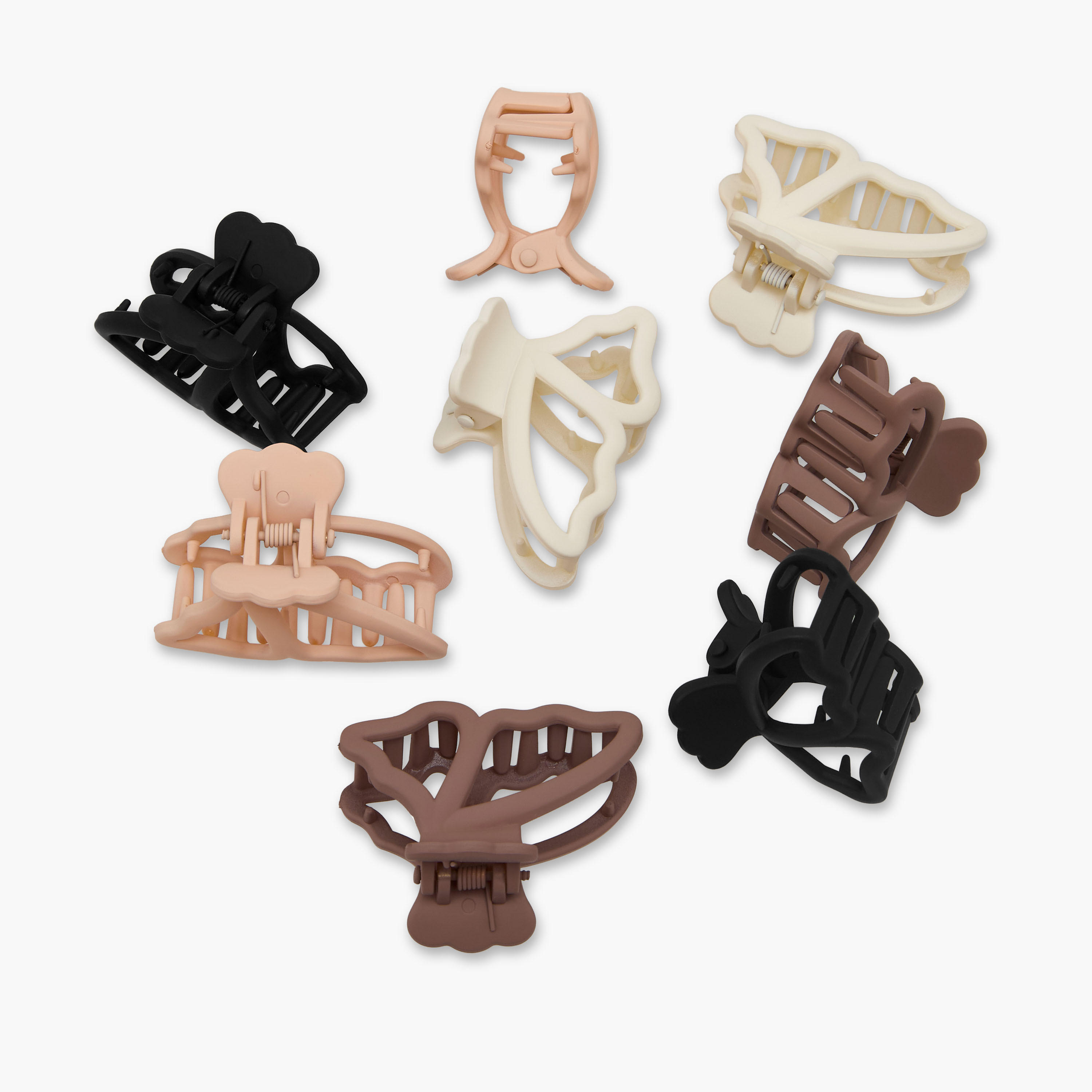 Pack of 8 Butterfly Hair Clamp with Matte Finish-women-hairaccessories-clamps-image-8