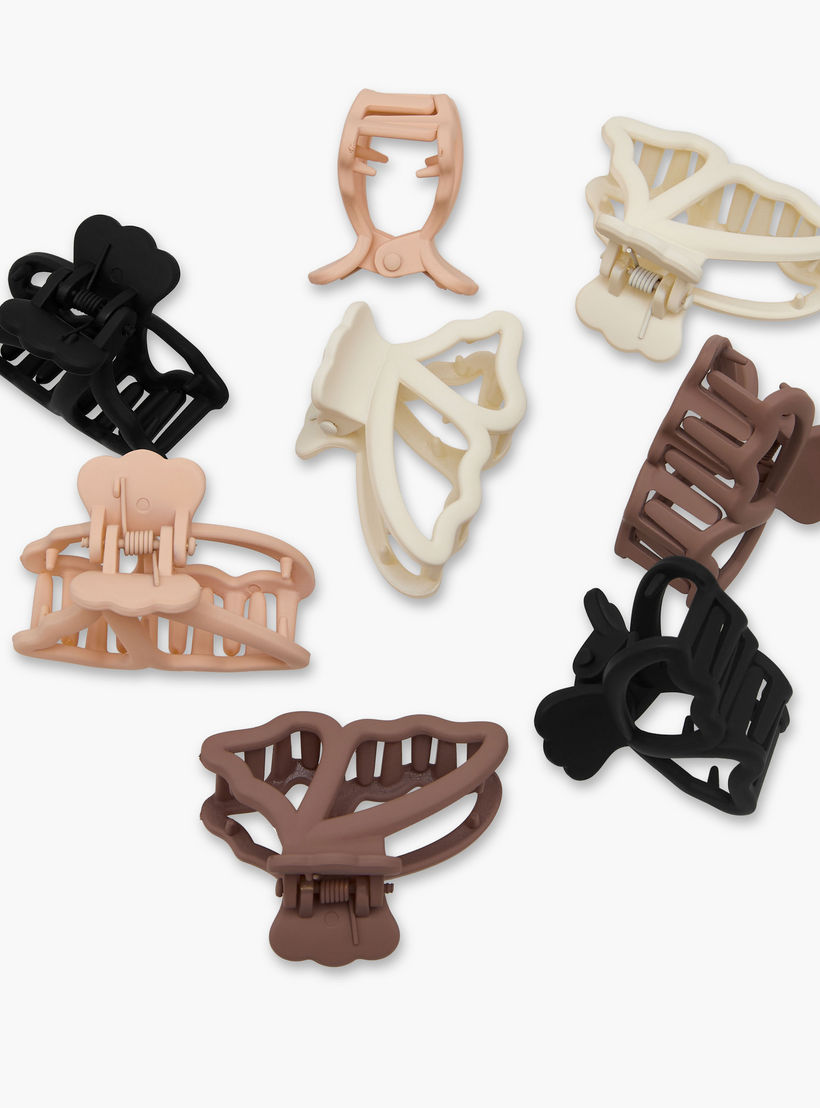Pack of 8 Butterfly Hair Clamp with Matte Finish-women-hairaccessories-clamps-image-8