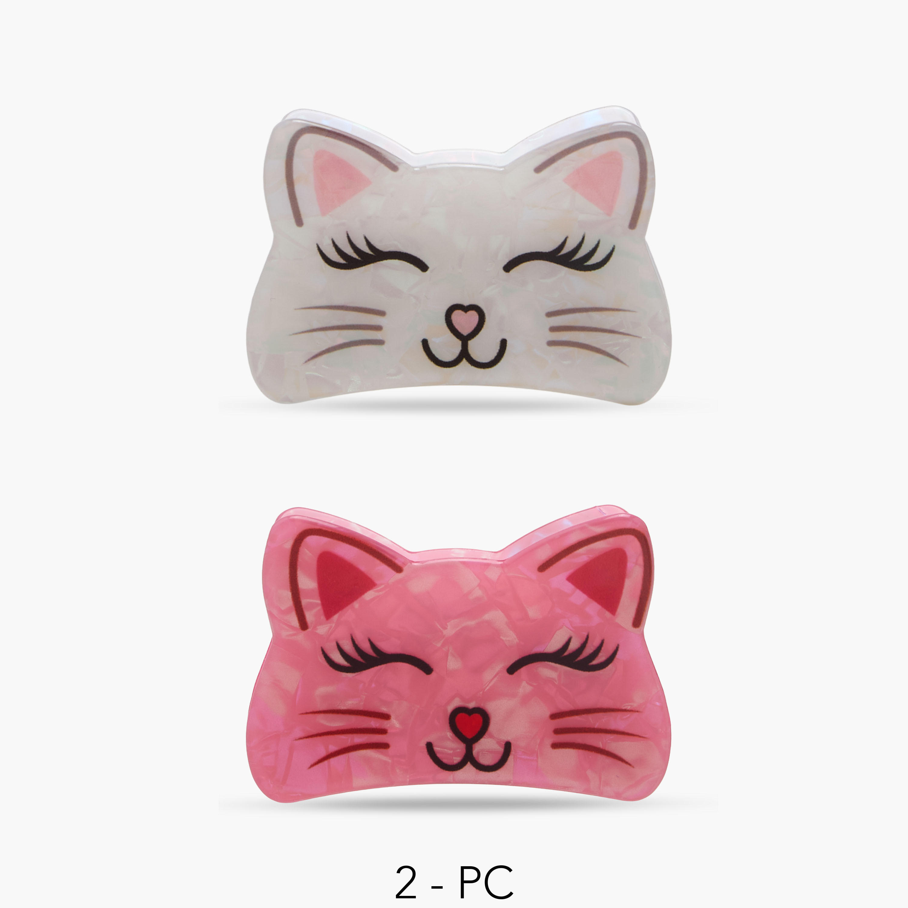 Pack of 2 Cat Hair Clamp with Glossy Finish-women-hairaccessories-clamps-image-1