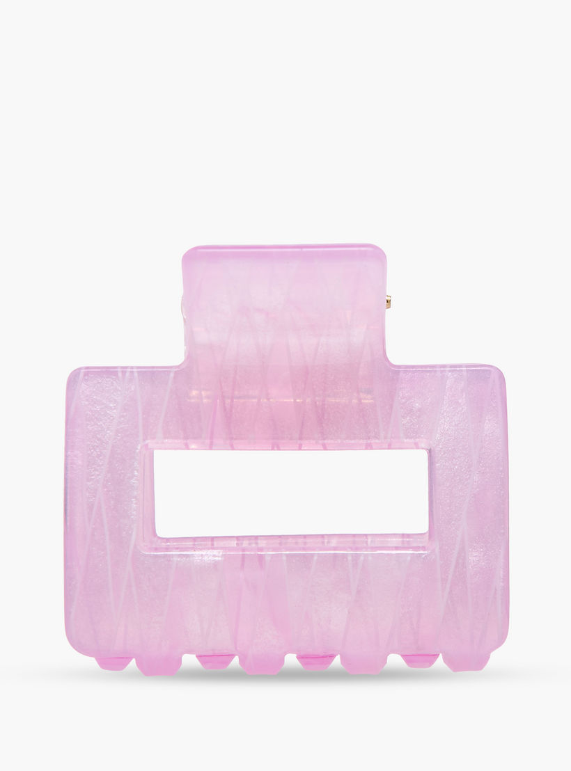 طقم مشابك شعر مستطيلة بتفاصيل جليتر 4 قطع من جلو-women-hairaccessories-clamps-image-2