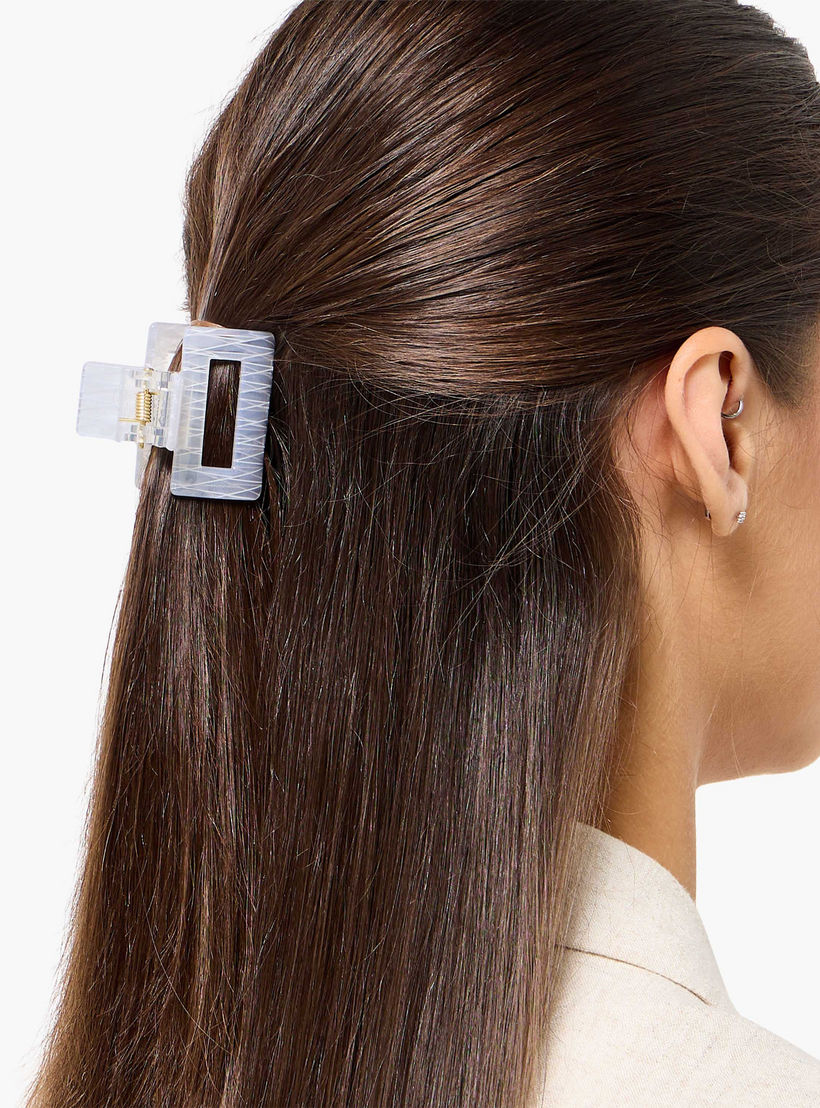 طقم مشابك شعر مستطيلة بتفاصيل جليتر 4 قطع من جلو-women-hairaccessories-clamps-image-3