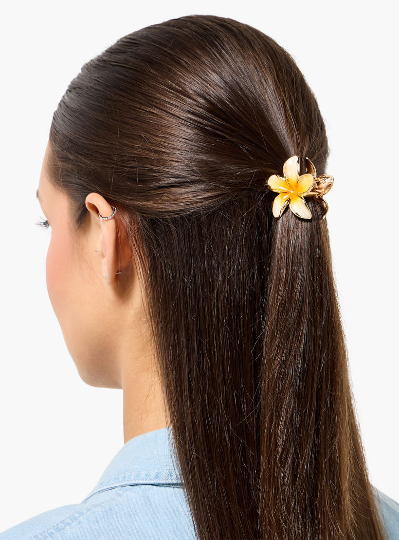 طقم مشابك شعر زهور 3 قطع بطلاء المينا-women-hairaccessories-clamps-image-2