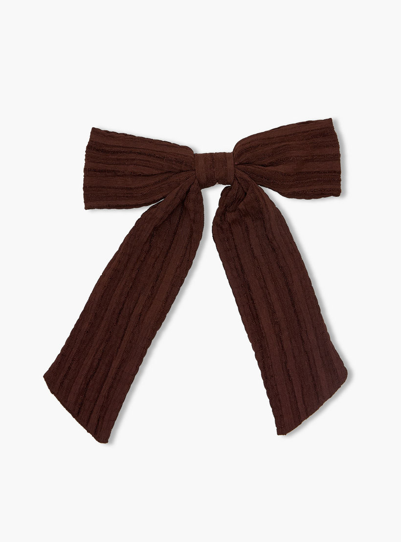 مجموعة مشابك شعر بفيونكة بارزة الملمس 3 قطع من جلو-women-hairaccessories-clips-image-4
