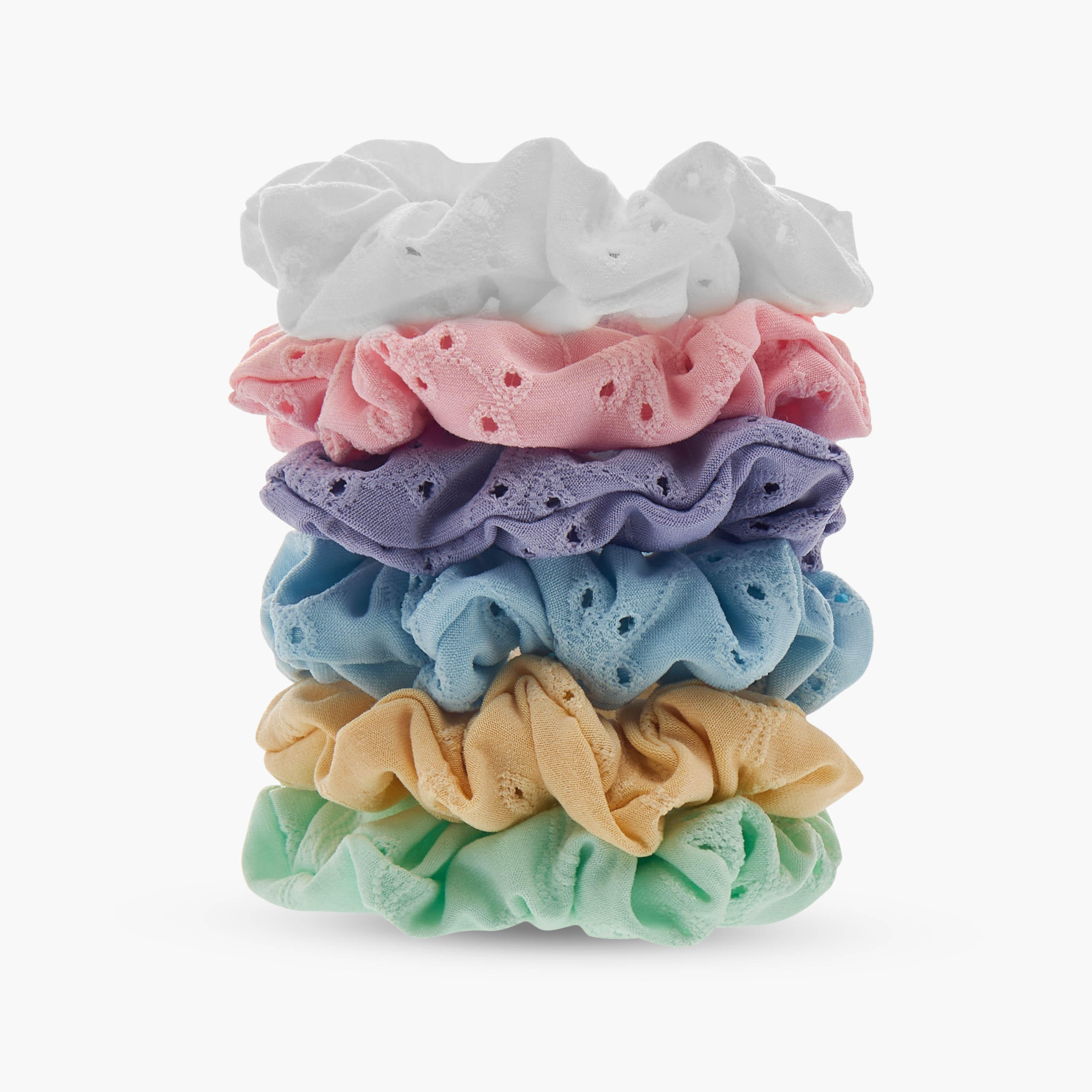 Pack of 6 Hair Scrunchie-women-hairaccessories-scrunchies-image-4