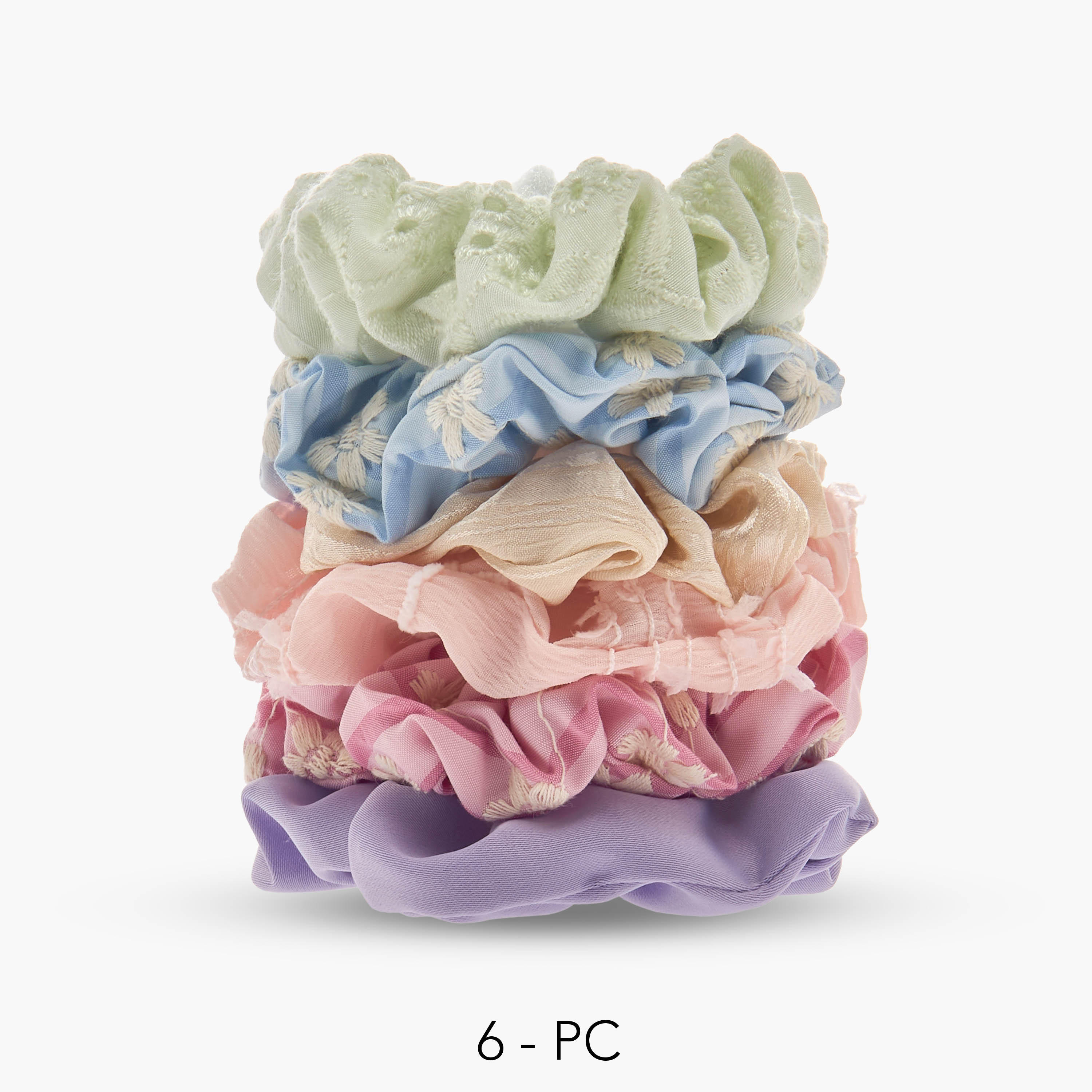 Pack of 6 Hair Scrunchie-women-hairaccessories-scrunchies-image-1