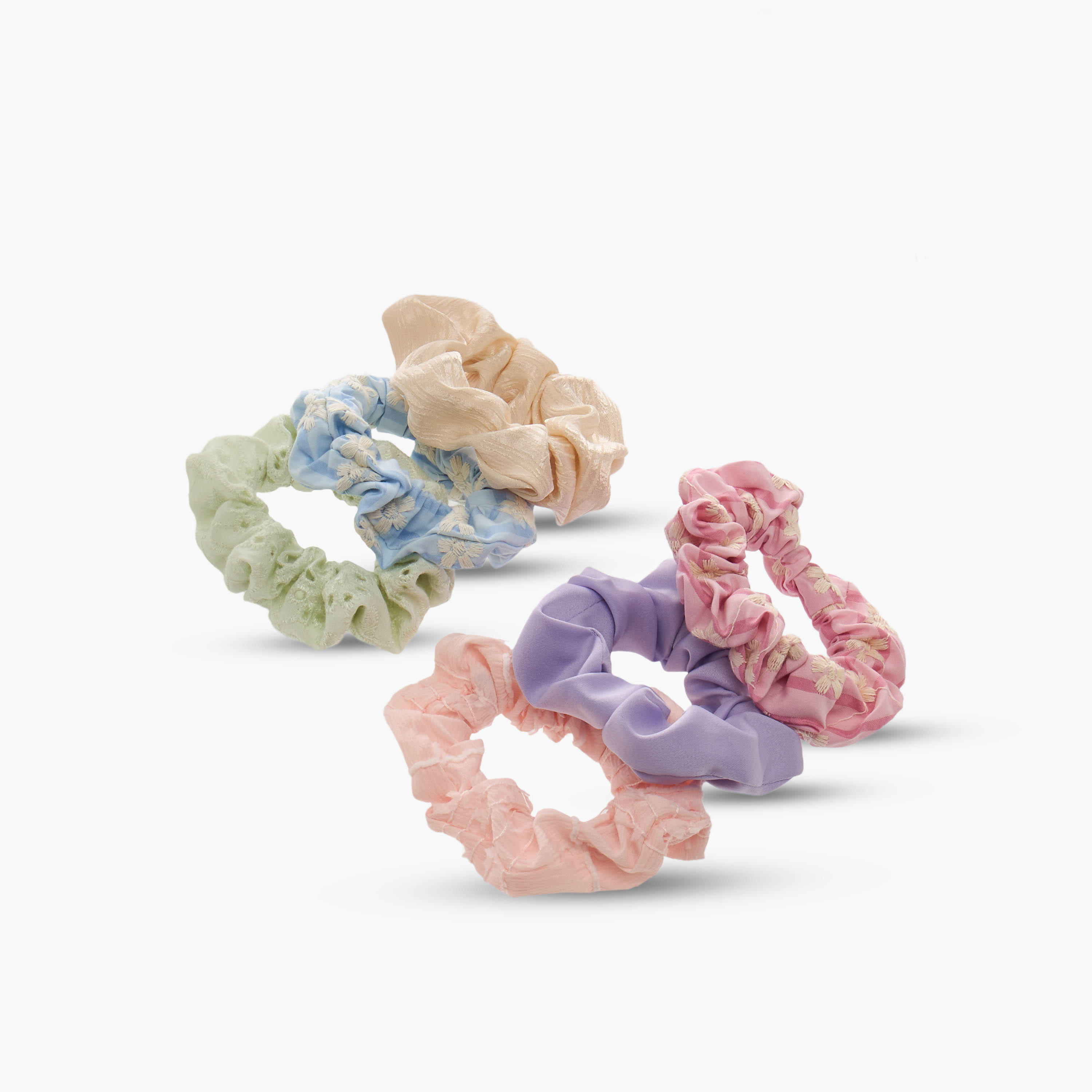 Pack of 6 Hair Scrunchie-women-hairaccessories-scrunchies-image-4