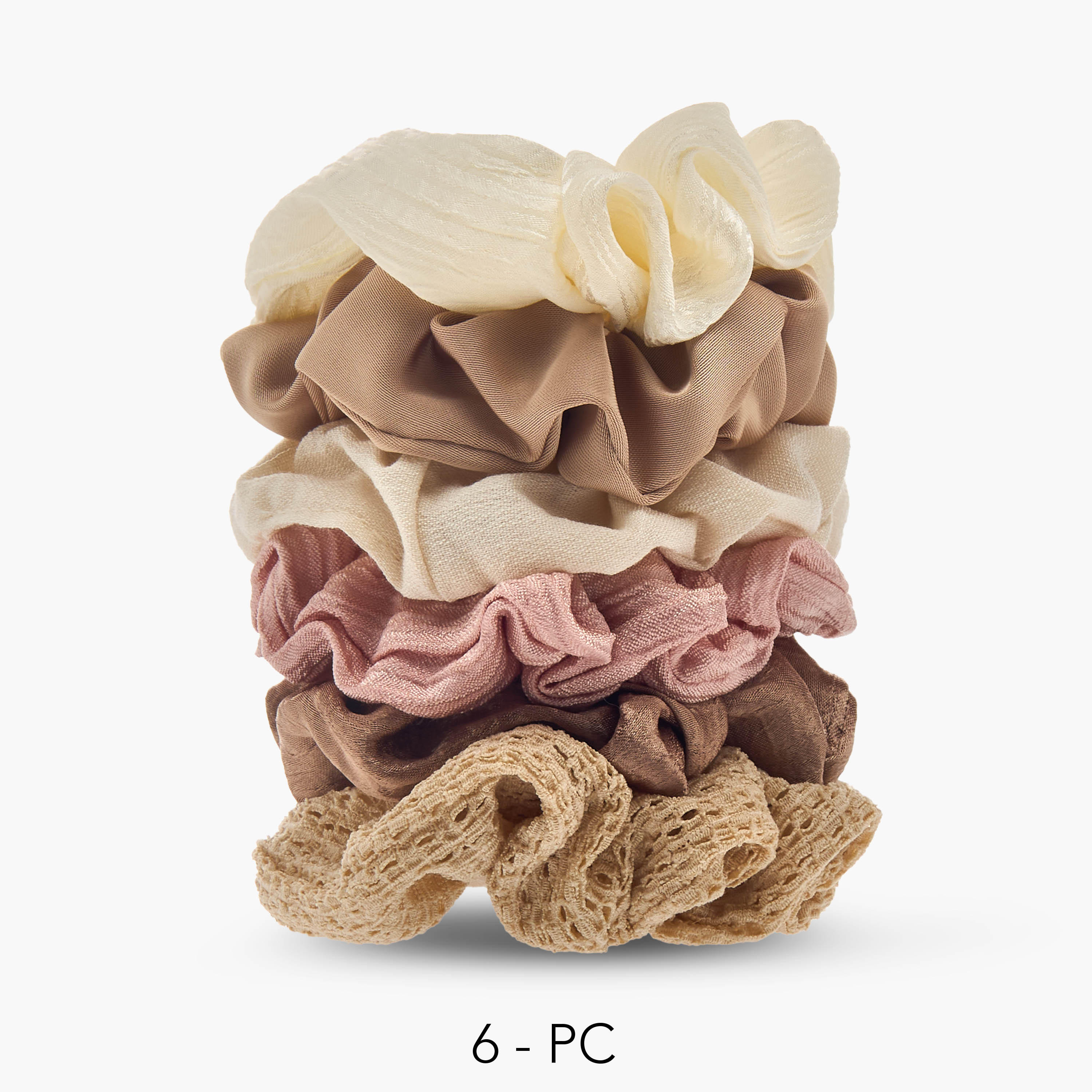 Pack of 6 Hair Scrunchie-women-hairaccessories-scrunchies-image-1