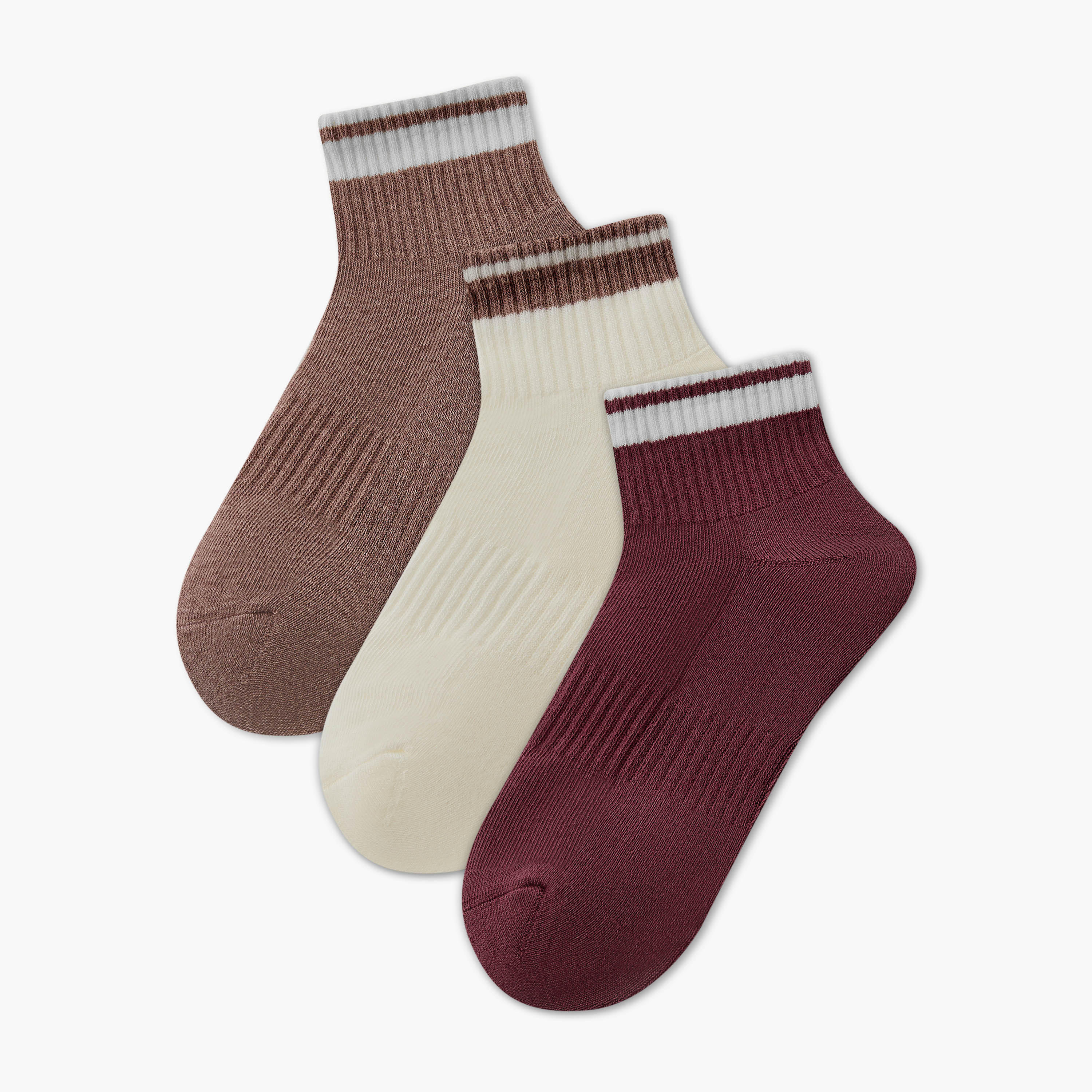 Pack of 3 Ankle Length Cotton Socks-women-socksandstockings-image-1