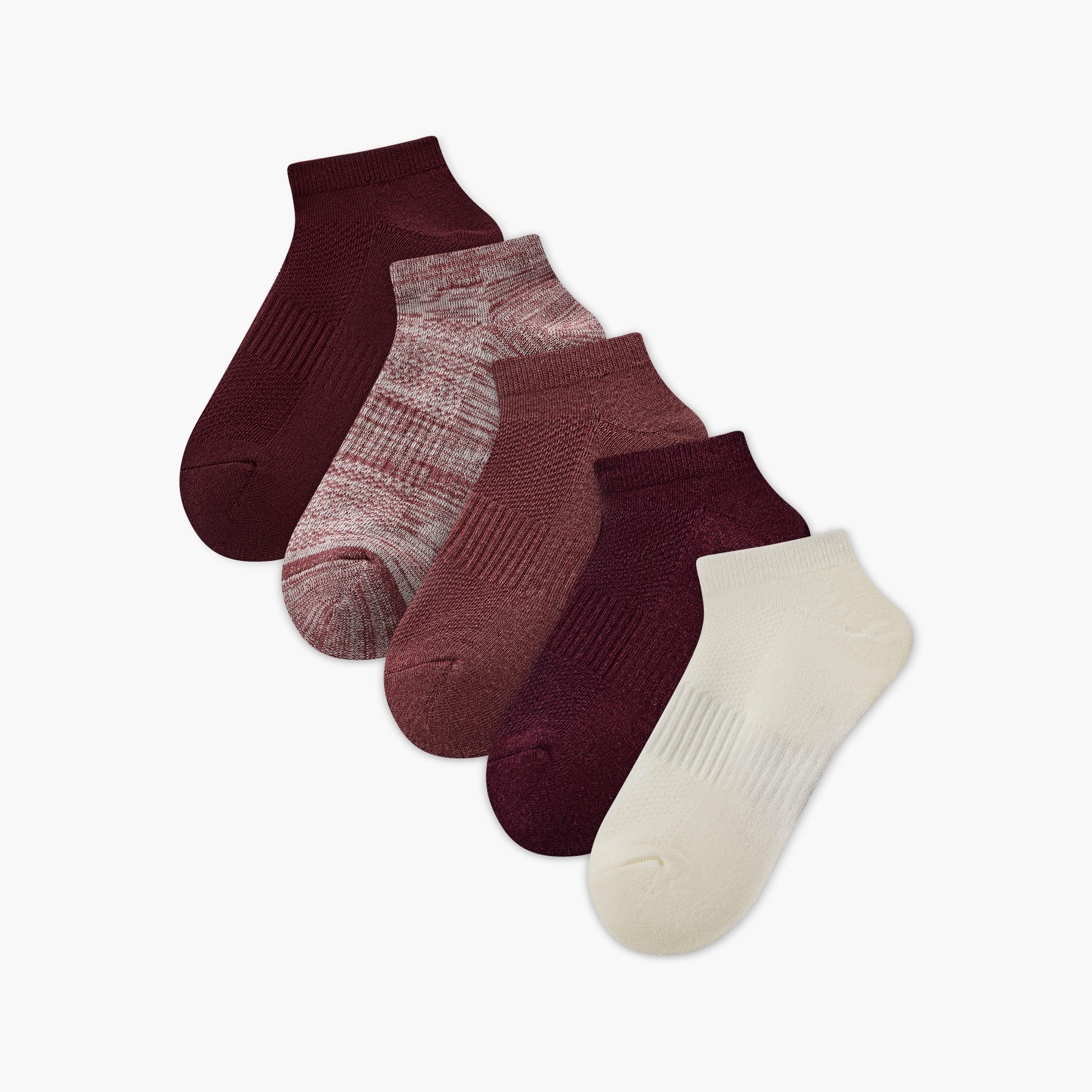 Pack of 5 Ankle Length Cotton Socks-women-socksandstockings-image-1