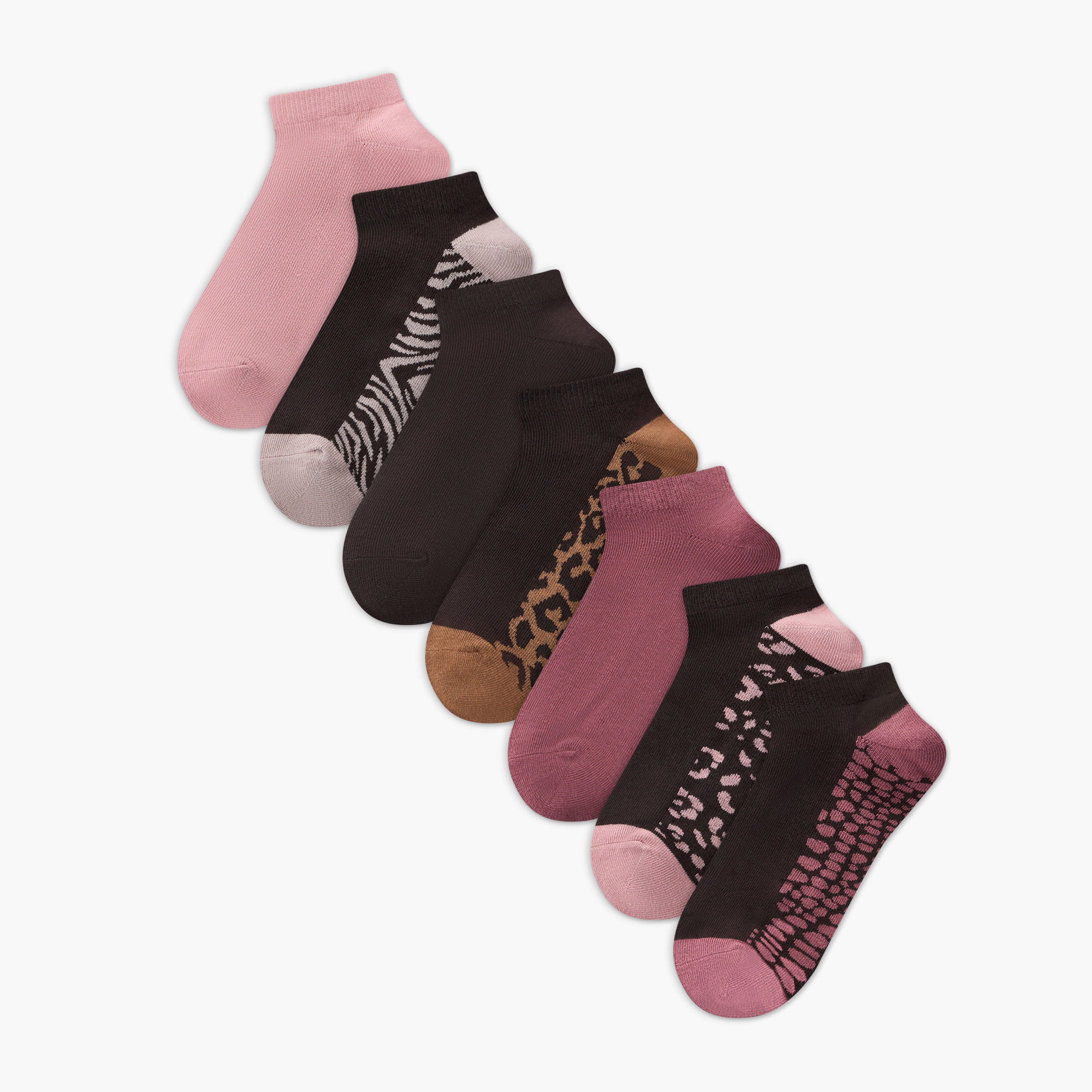 Pack of 7 Trainer Cotton Socks-women-socksandstockings-image-1