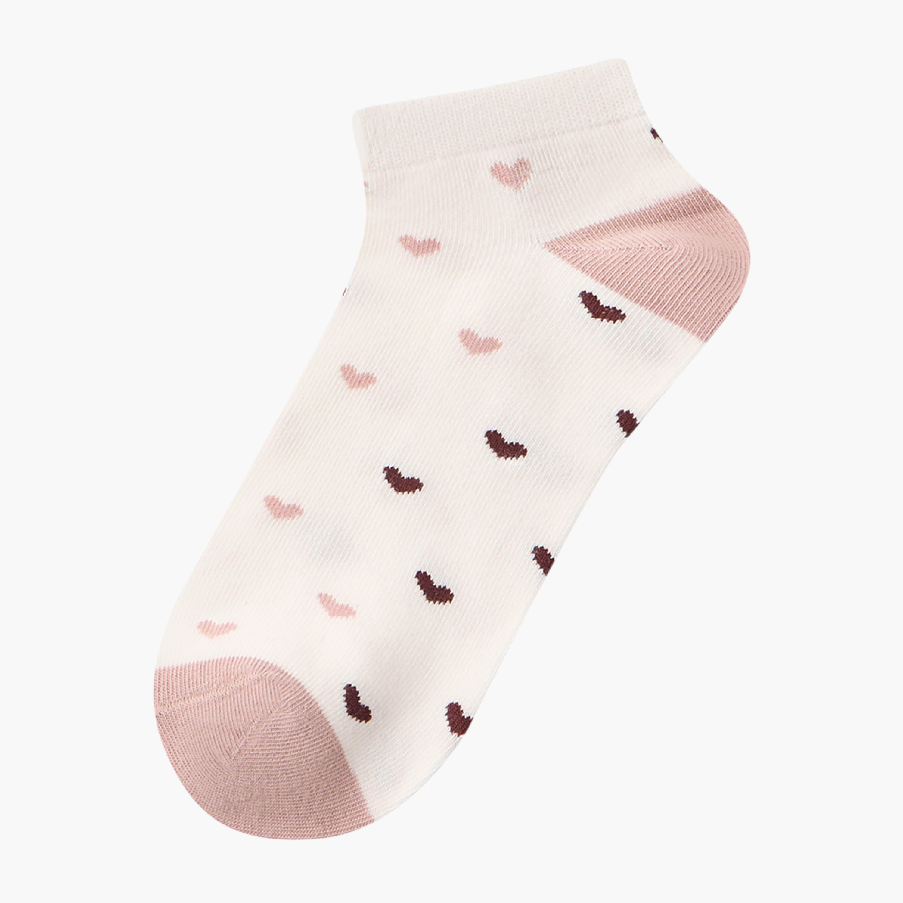 طقم جوارب قطنية قصيرة بطبعات أنيقة 7 قطع-women-socksandstockings-image-2