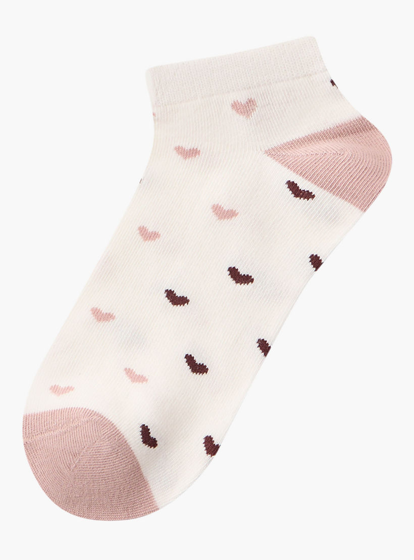 طقم جوارب قطنية قصيرة بطبعات أنيقة 7 قطع-women-socksandstockings-image-2